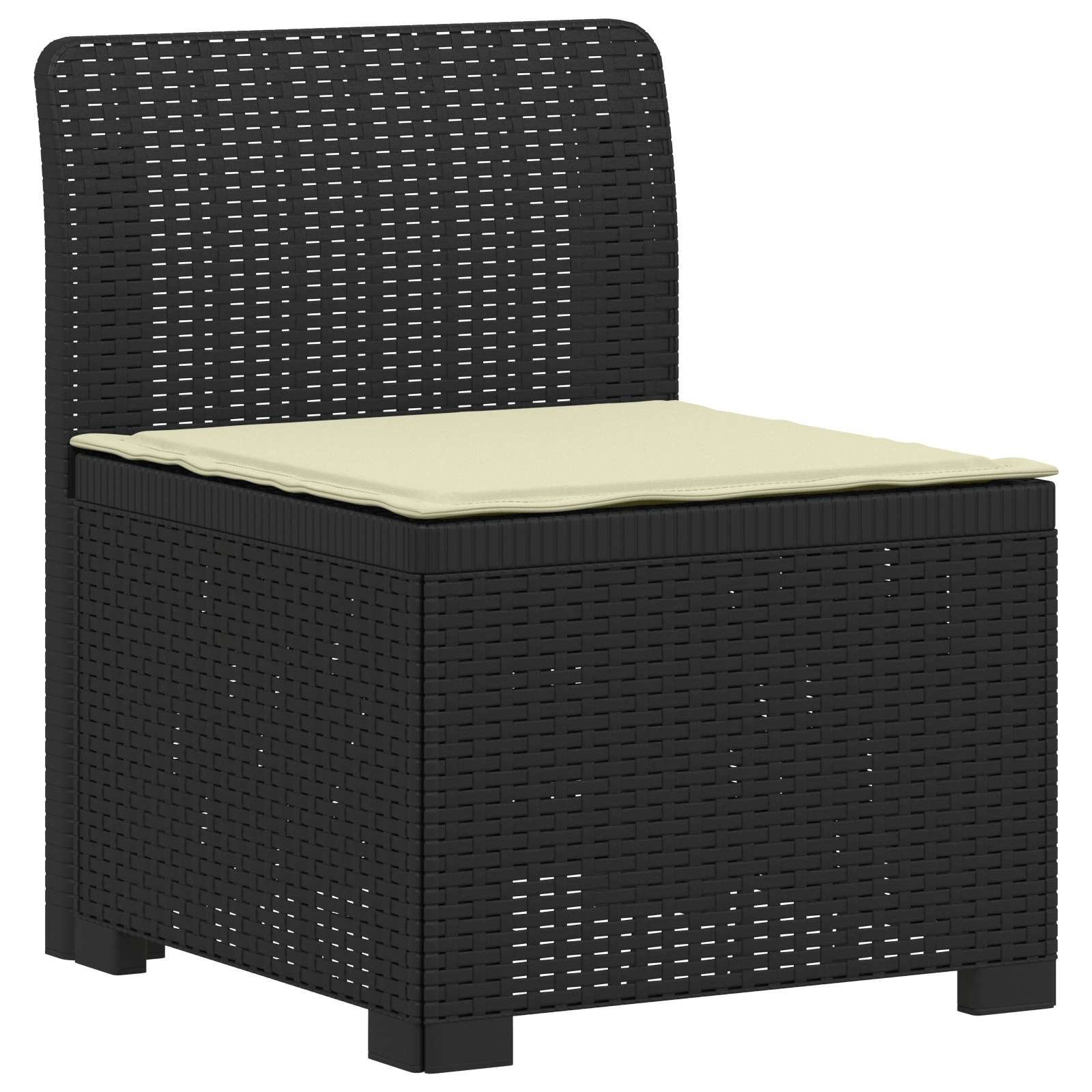 Divano da Giardino a 4 Posti con Cuscini in Stile Rattan PP