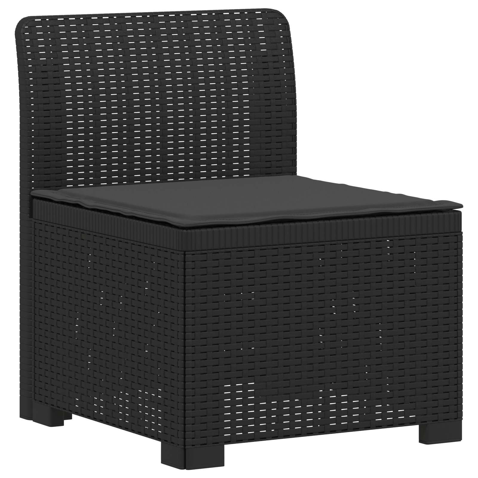 Divano da Giardino a 4 Posti con Cuscini in Stile Rattan PP
