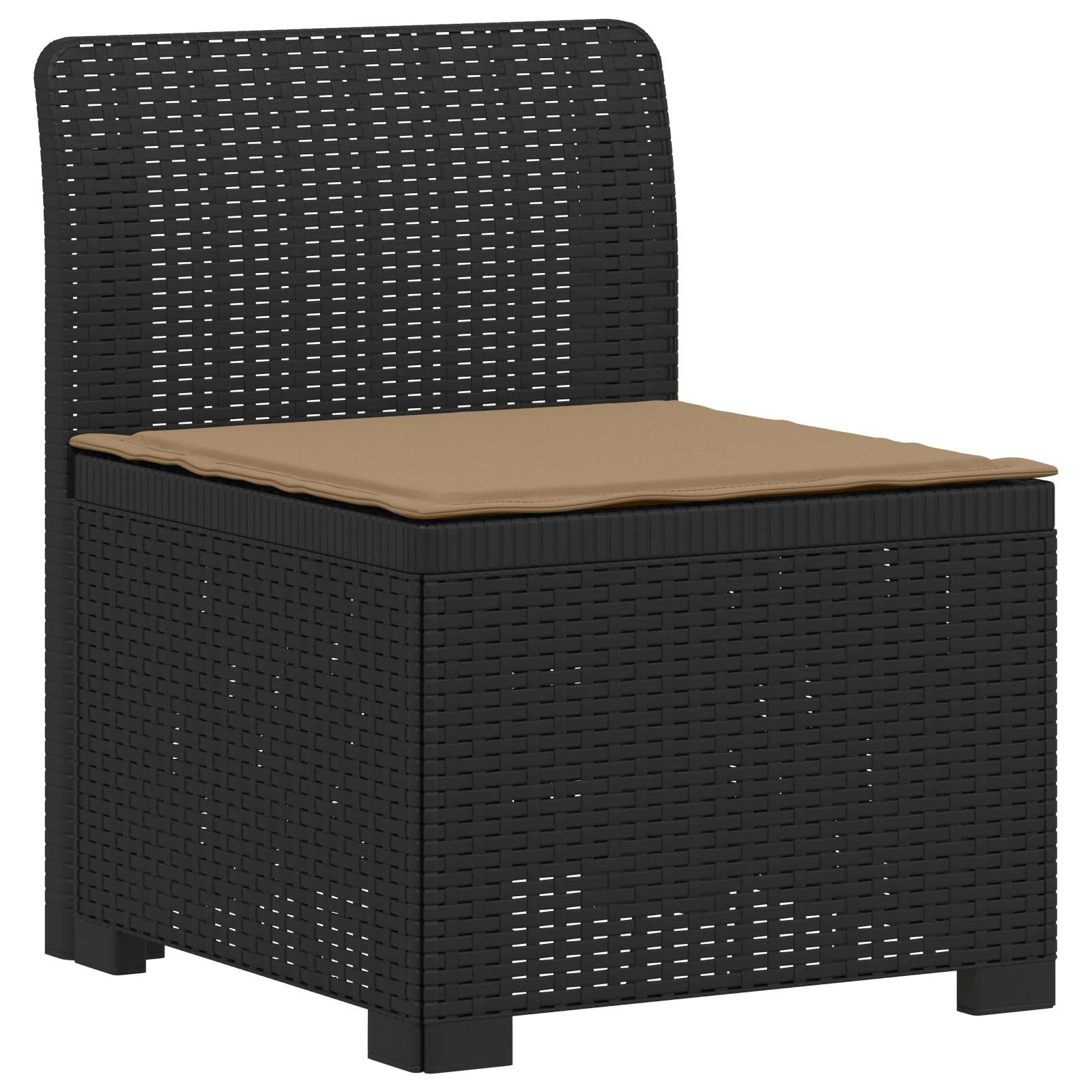 Divano da Giardino a 4 Posti con Cuscini in Stile Rattan PP