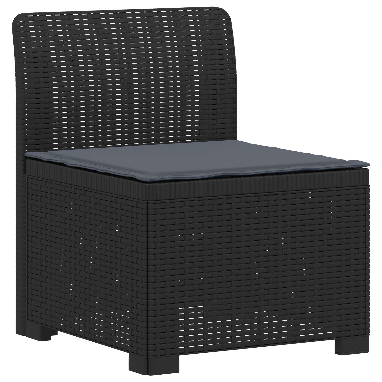 Divano da Giardino a 4 Posti con Cuscini in Stile Rattan PP