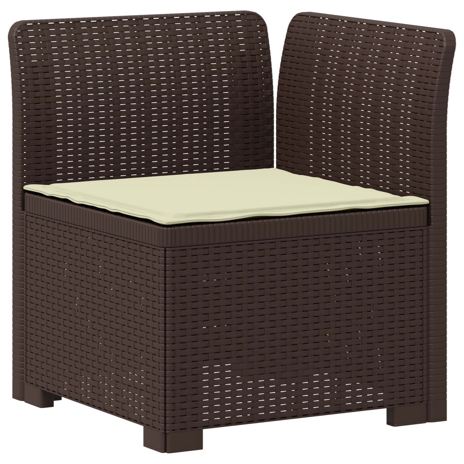 Divano da Giardino a 4 Posti con Cuscini in Stile Rattan PP