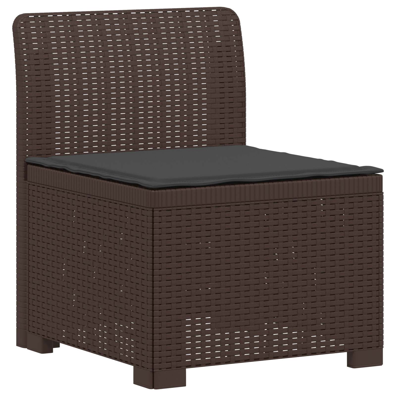 Divano da Giardino a 4 Posti con Cuscini in Stile Rattan PP