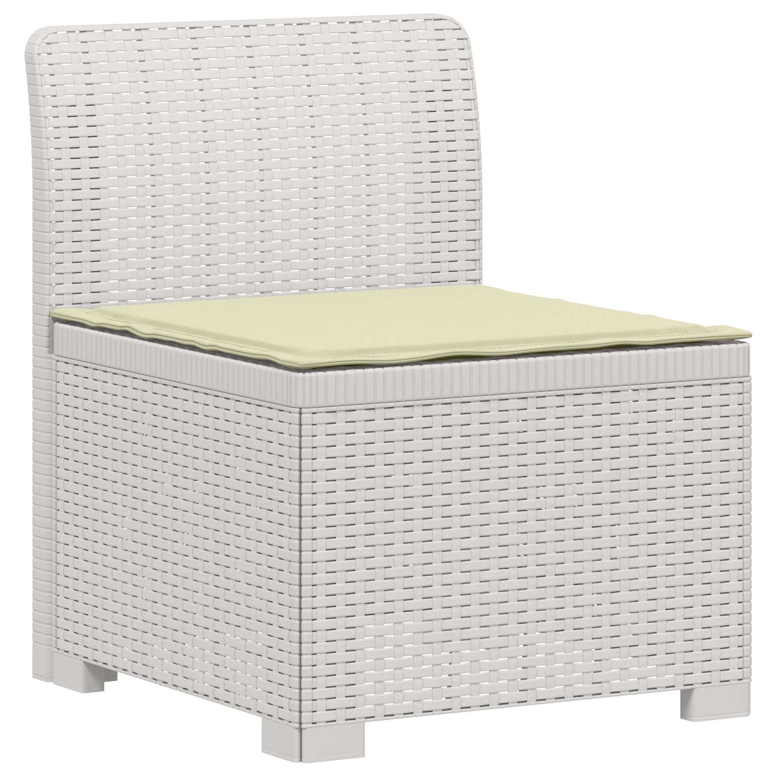 Divano da Giardino a 4 Posti con Cuscini in Stile Rattan PP