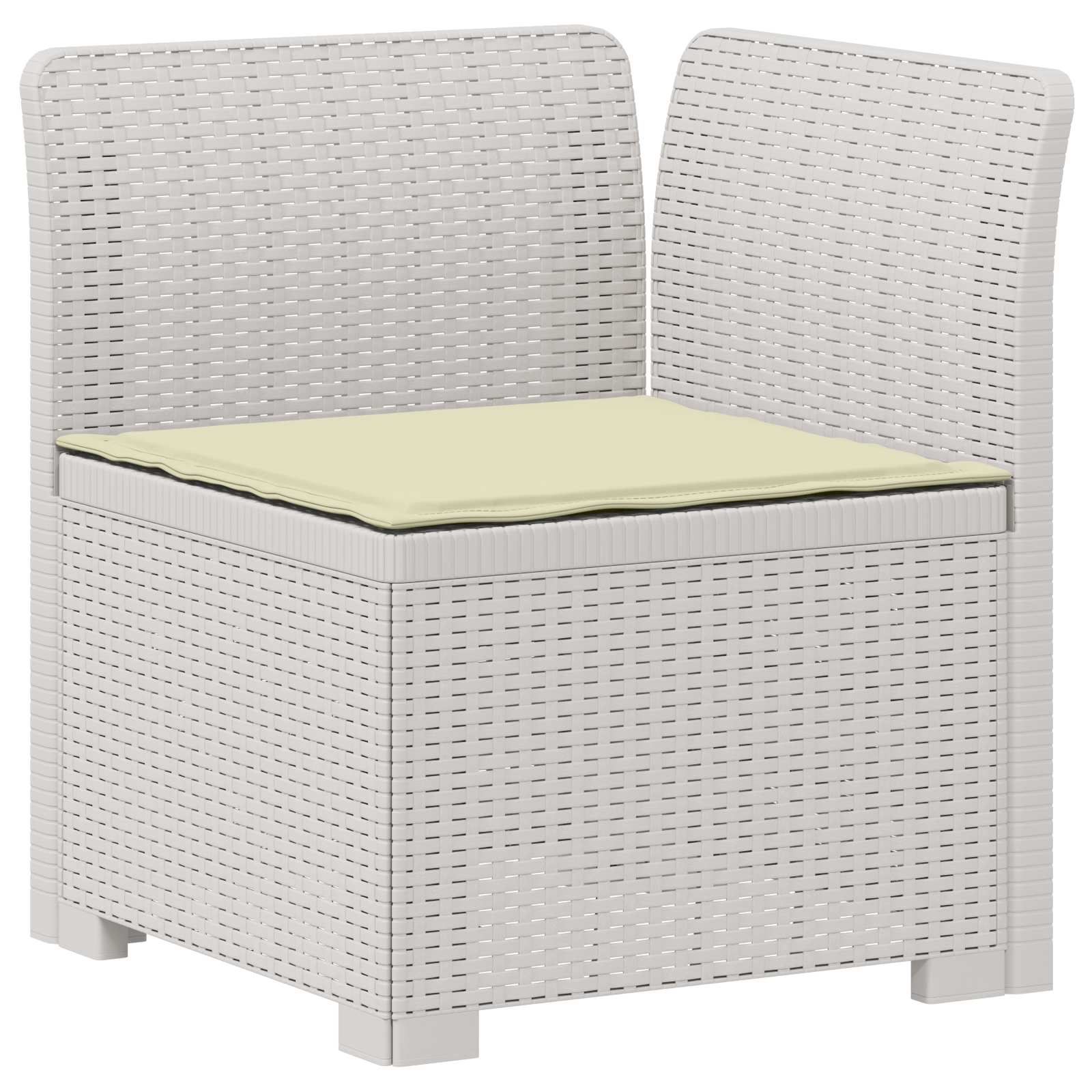 Divano da Giardino a 4 Posti con Cuscini in Stile Rattan PP