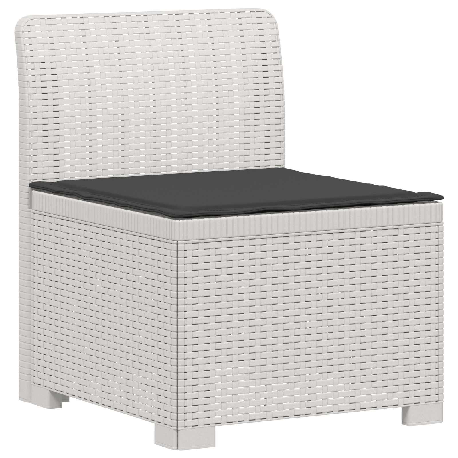 Divano da Giardino a 4 Posti con Cuscini in Stile Rattan PP