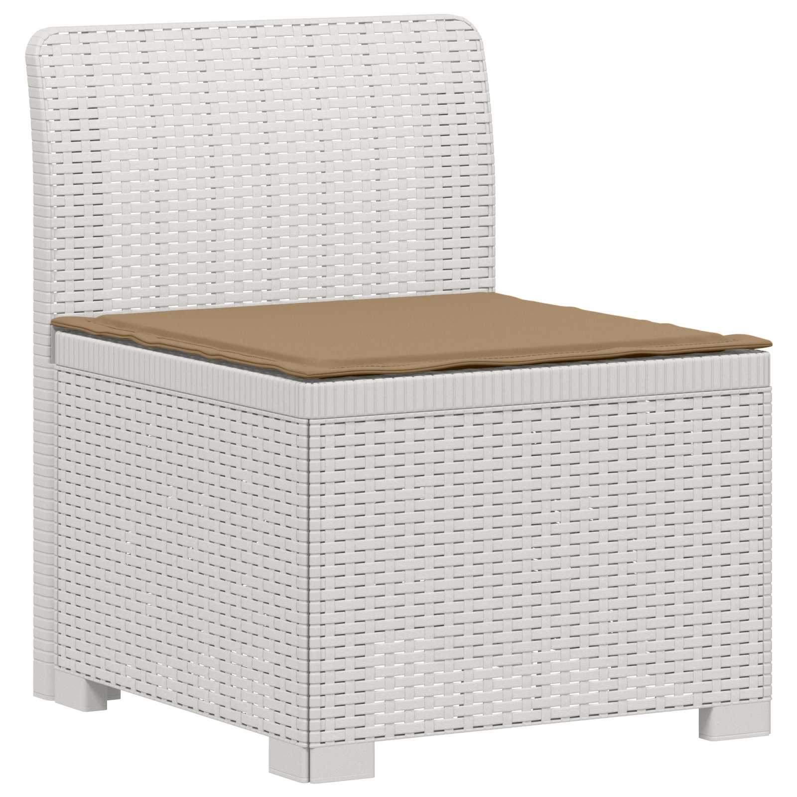 Divano da Giardino a 4 Posti con Cuscini in Stile Rattan PP