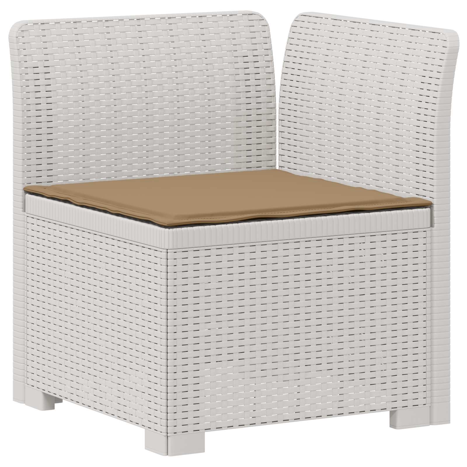Divano da Giardino a 4 Posti con Cuscini in Stile Rattan PP