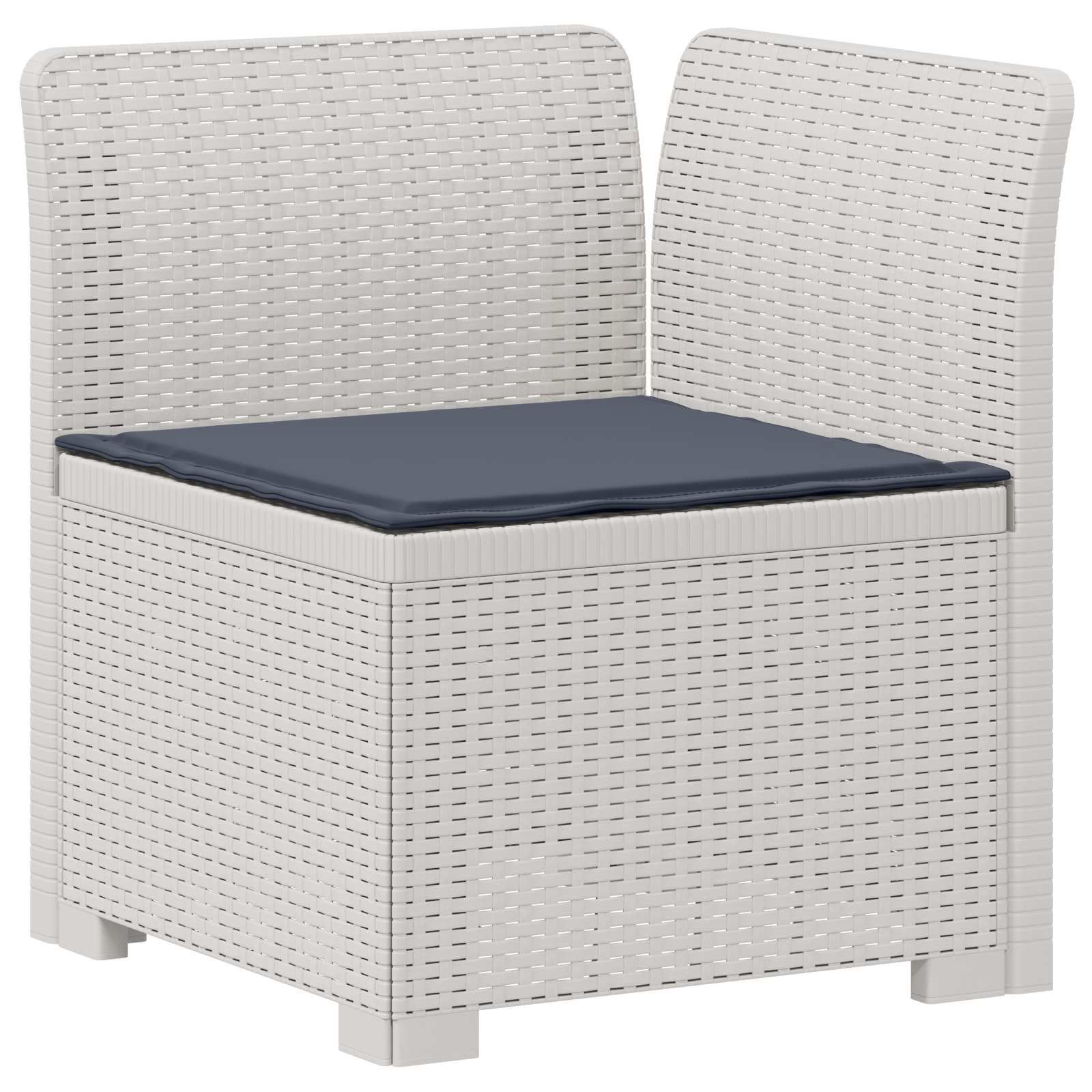 Divano da Giardino a 4 Posti con Cuscini in Stile Rattan PP