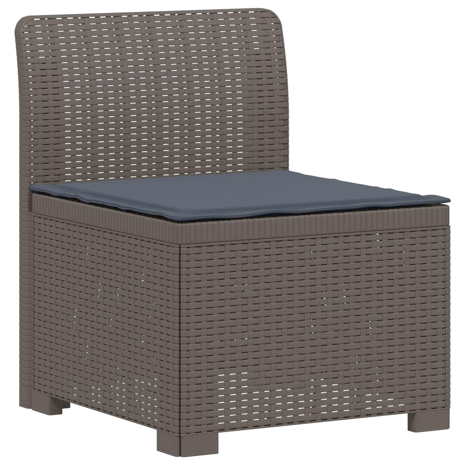 Divano da Giardino a 4 Posti con Cuscini in Stile Rattan PP