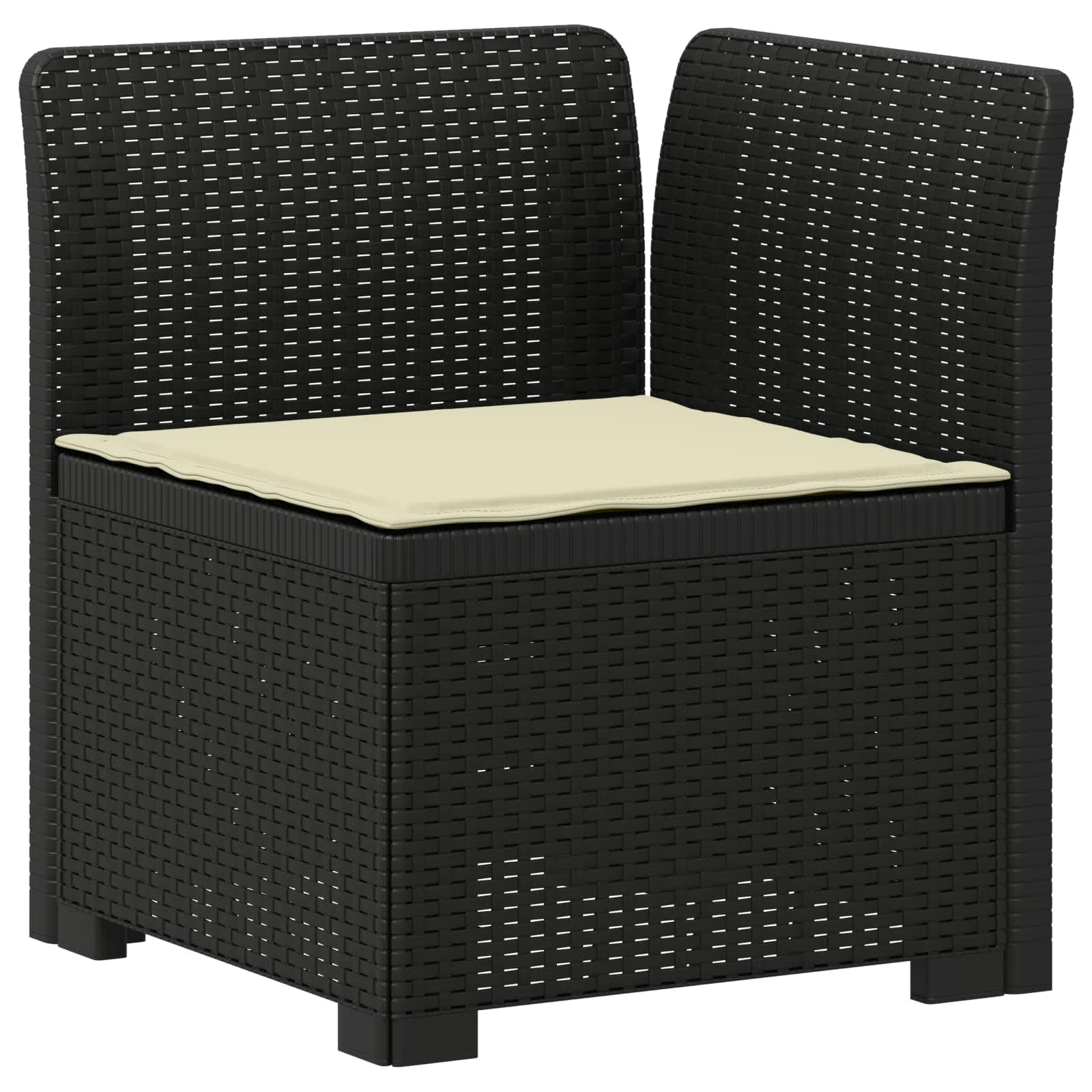Divano da Giardino 4 Posti con Cuscini Aspetto Rattan PP
