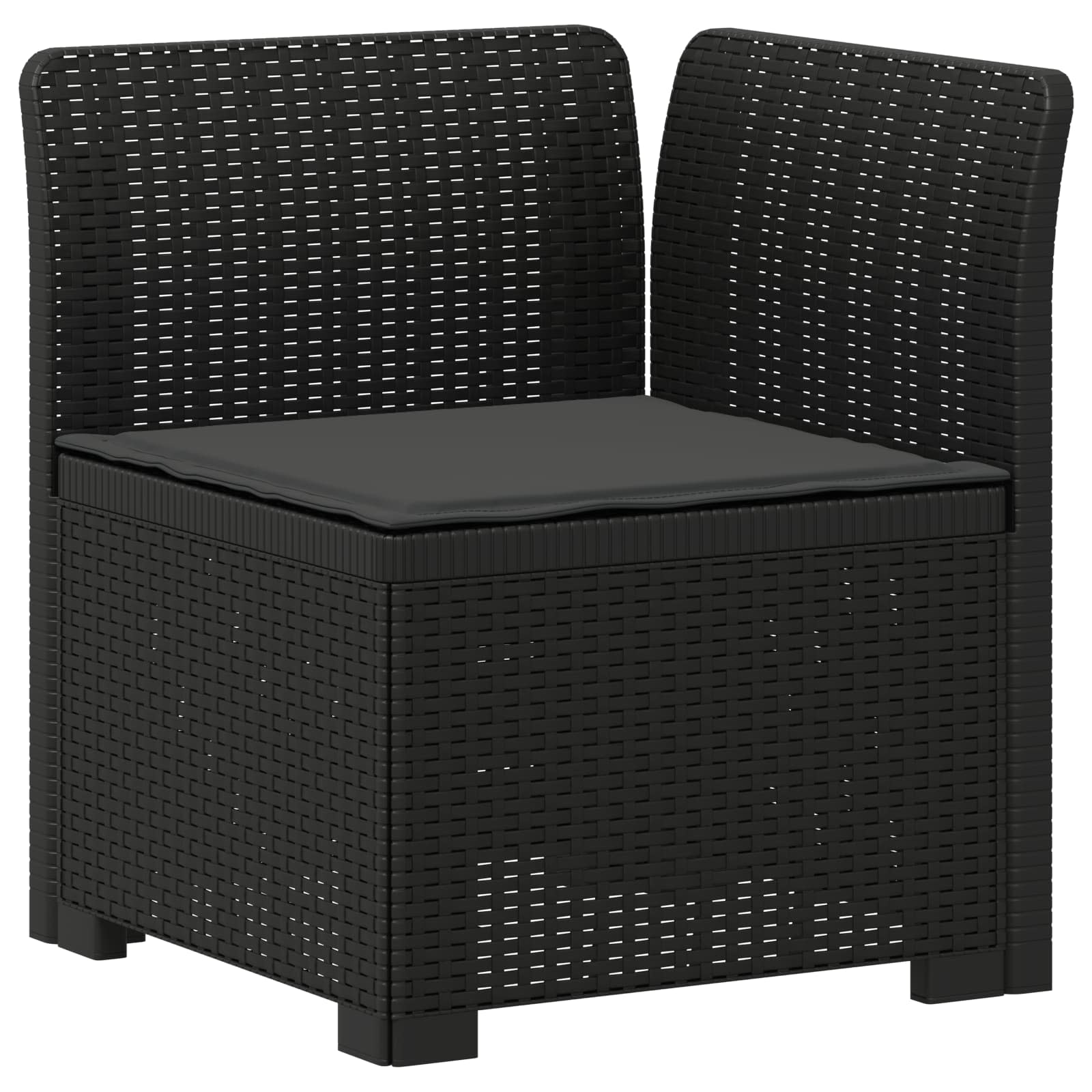 Divano da Giardino 4 Posti con Cuscini Aspetto Rattan PP
