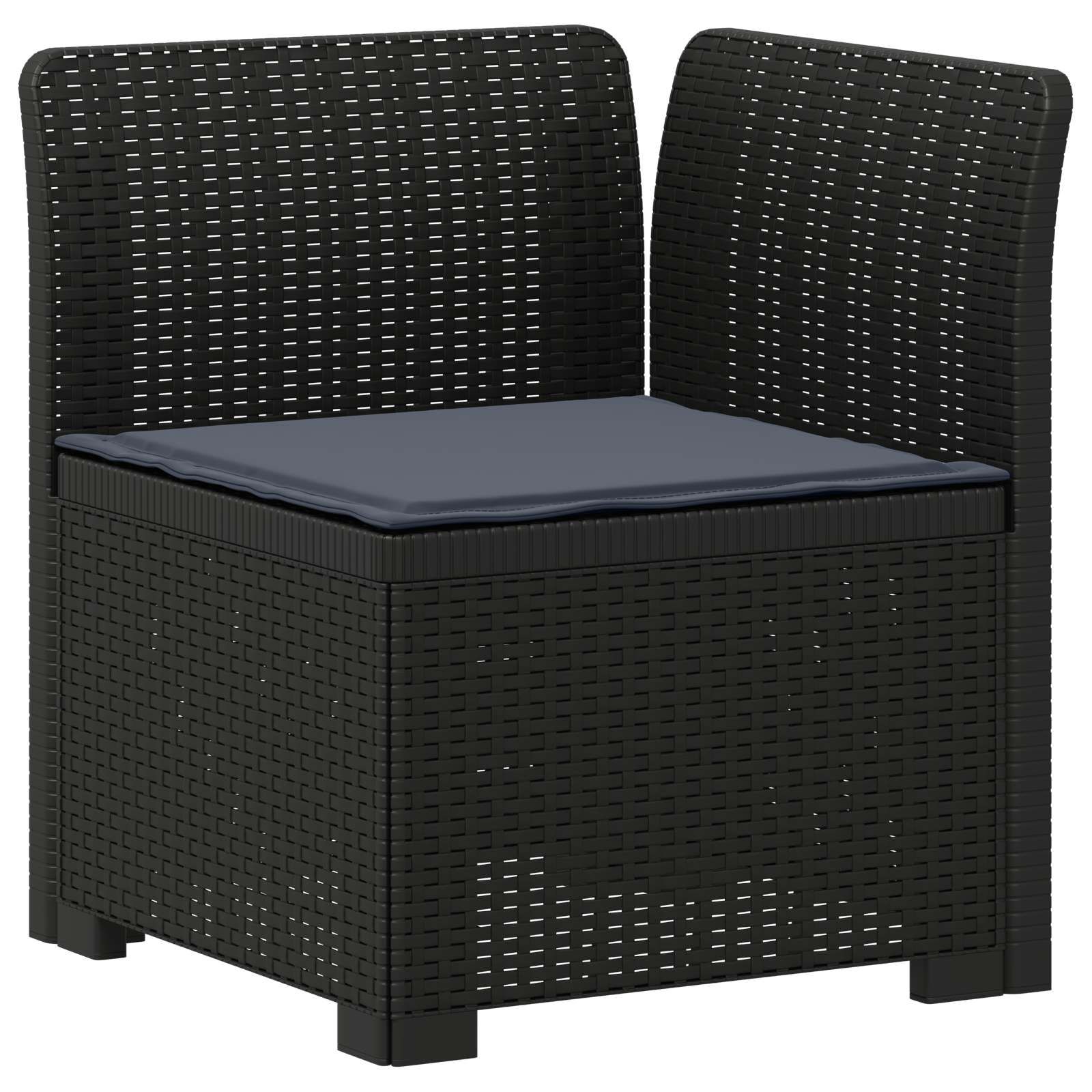 Divano da Giardino 4 Posti con Cuscini Aspetto Rattan PP