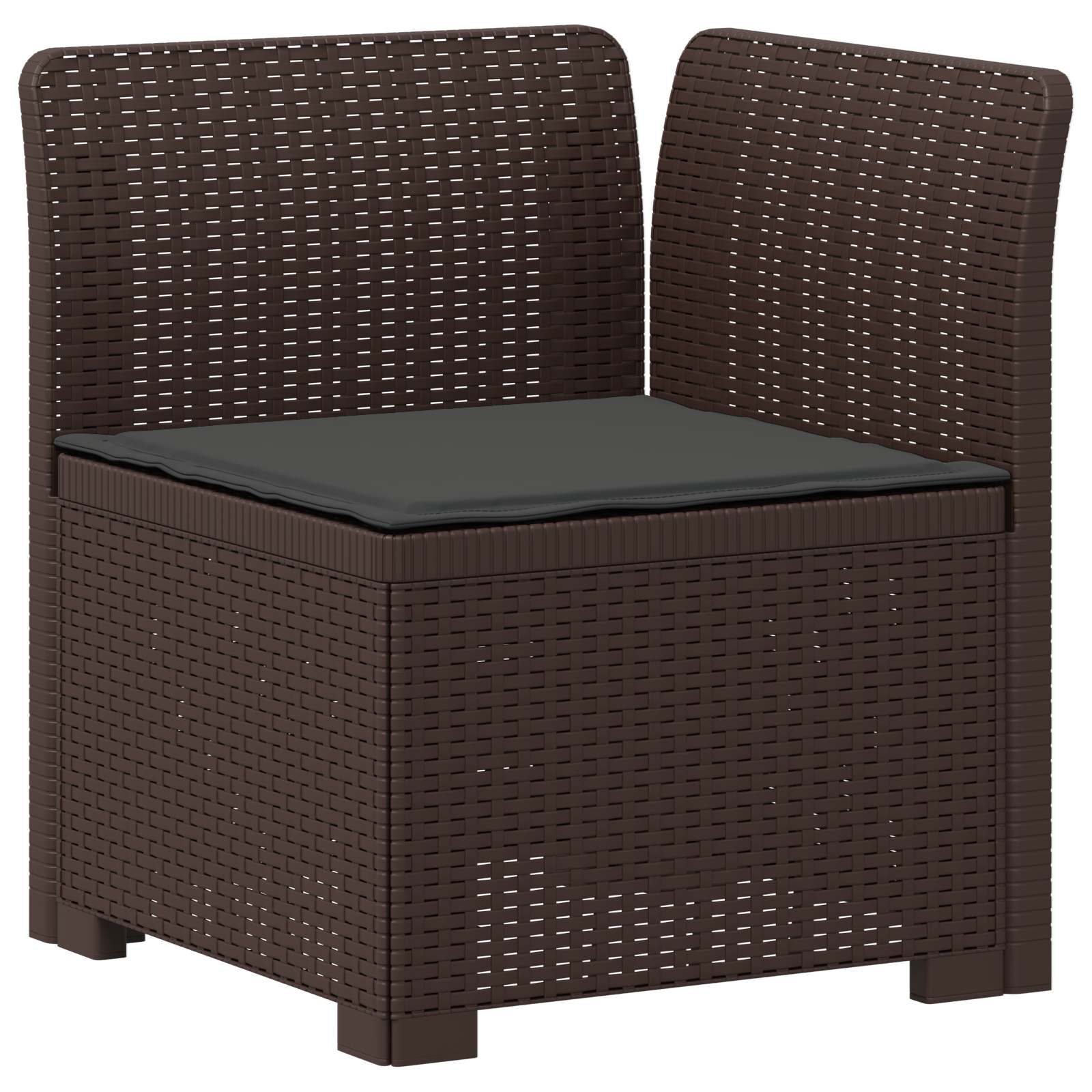 Divano da Giardino 4 Posti con Cuscini Aspetto Rattan PP