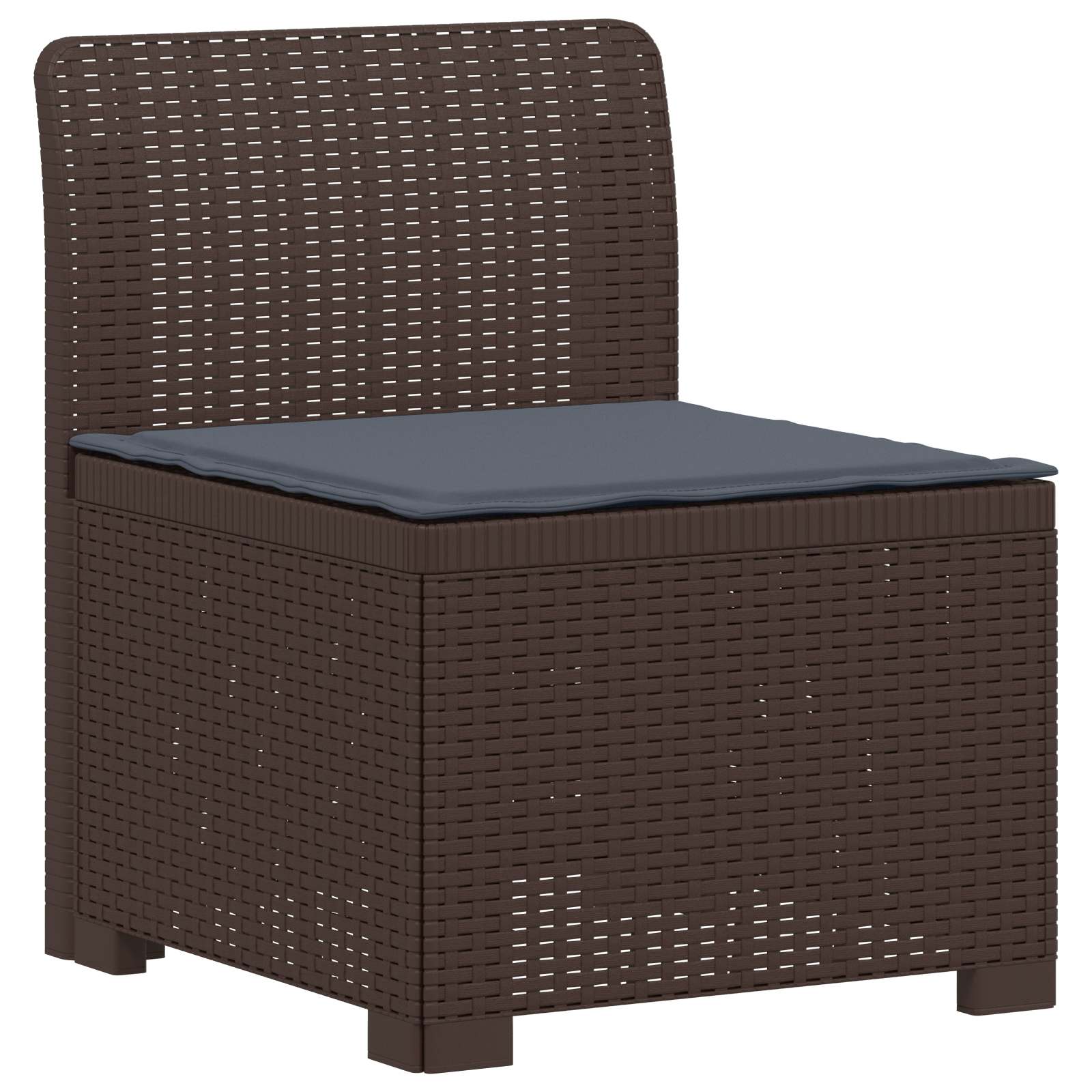Divano da Giardino 4 Posti con Cuscini Aspetto Rattan PP