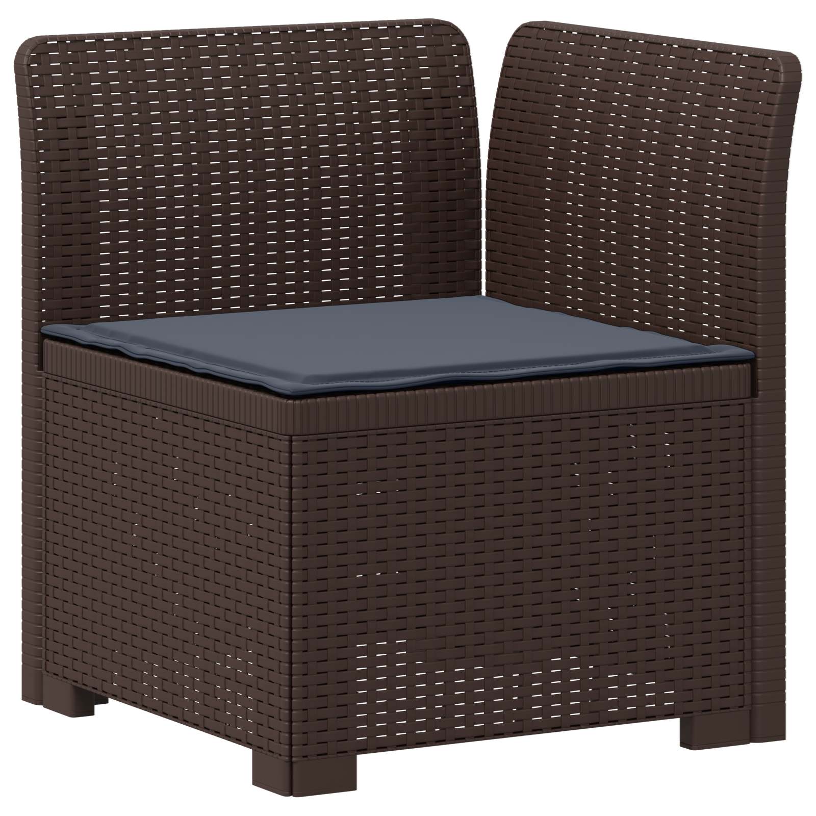 Divano da Giardino 4 Posti con Cuscini Aspetto Rattan PP