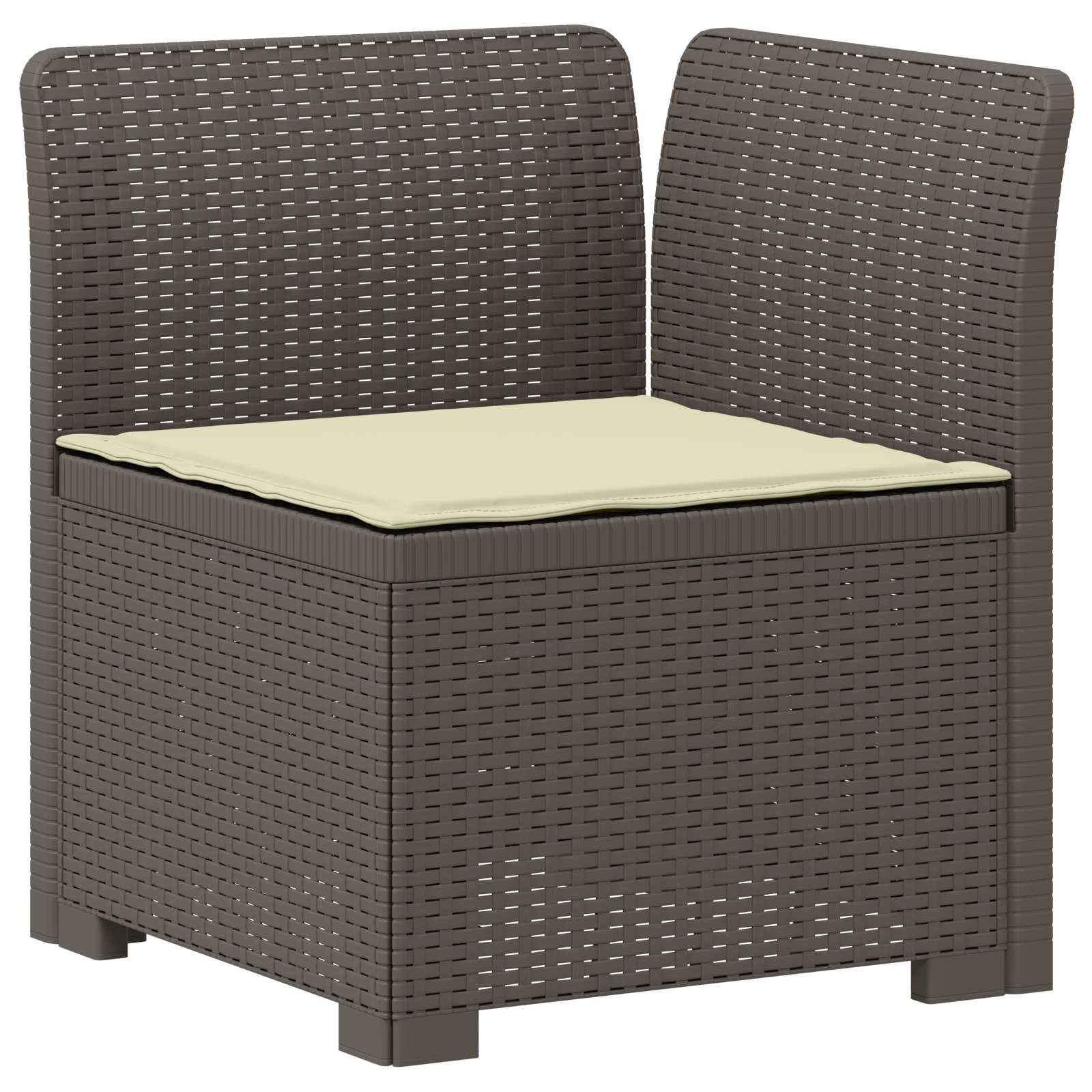 Divano da Giardino 4 Posti con Cuscini Aspetto Rattan PP