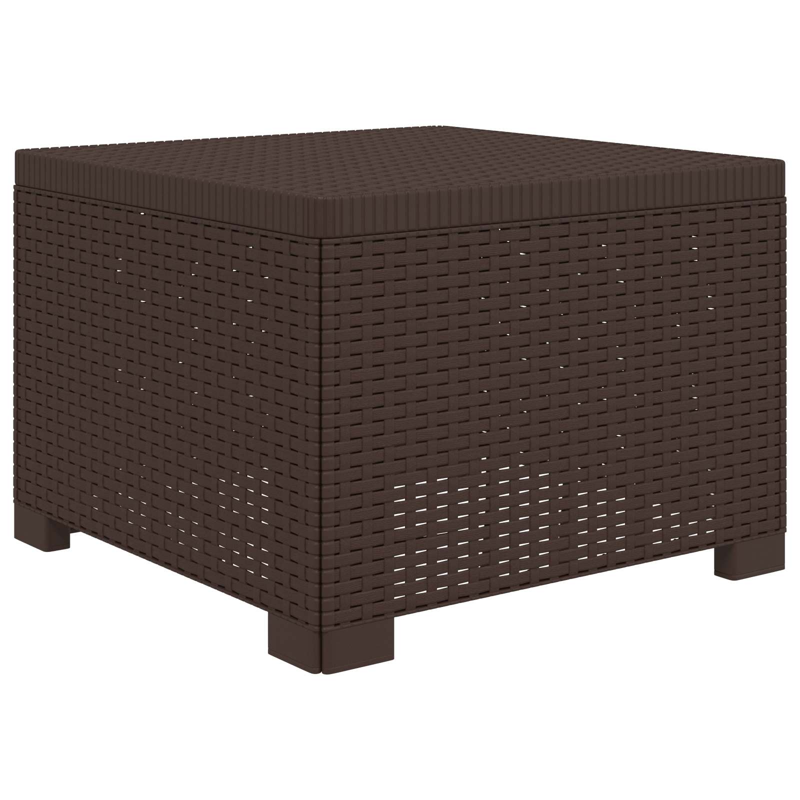 Divano da giardino 4 posti aspetto rattan PP Marrone