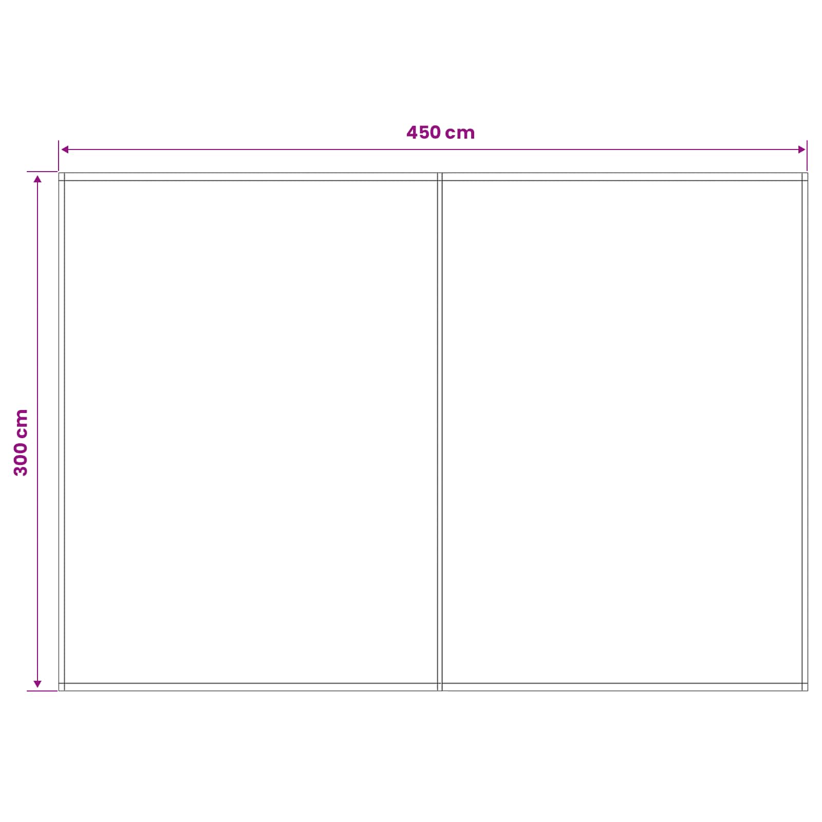 Telo di ricambio per tenda da sole Blu e Bianco 450 × 300 cm