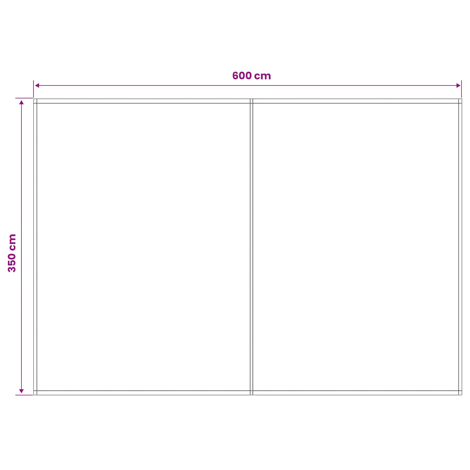 Telo di ricambio per tenda da sole Blu e Bianco 600 × 350 cm