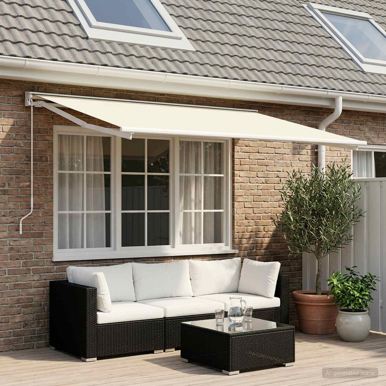 Telo di ricambio per tenda da sole Crema 250 x 200 cm