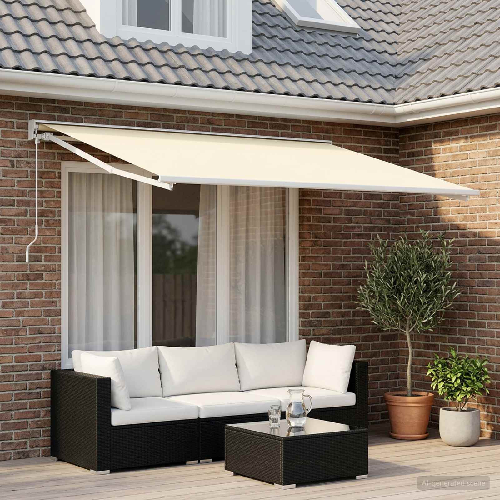 Telo di ricambio per tenda da sole Crema 300 x 250 cm
