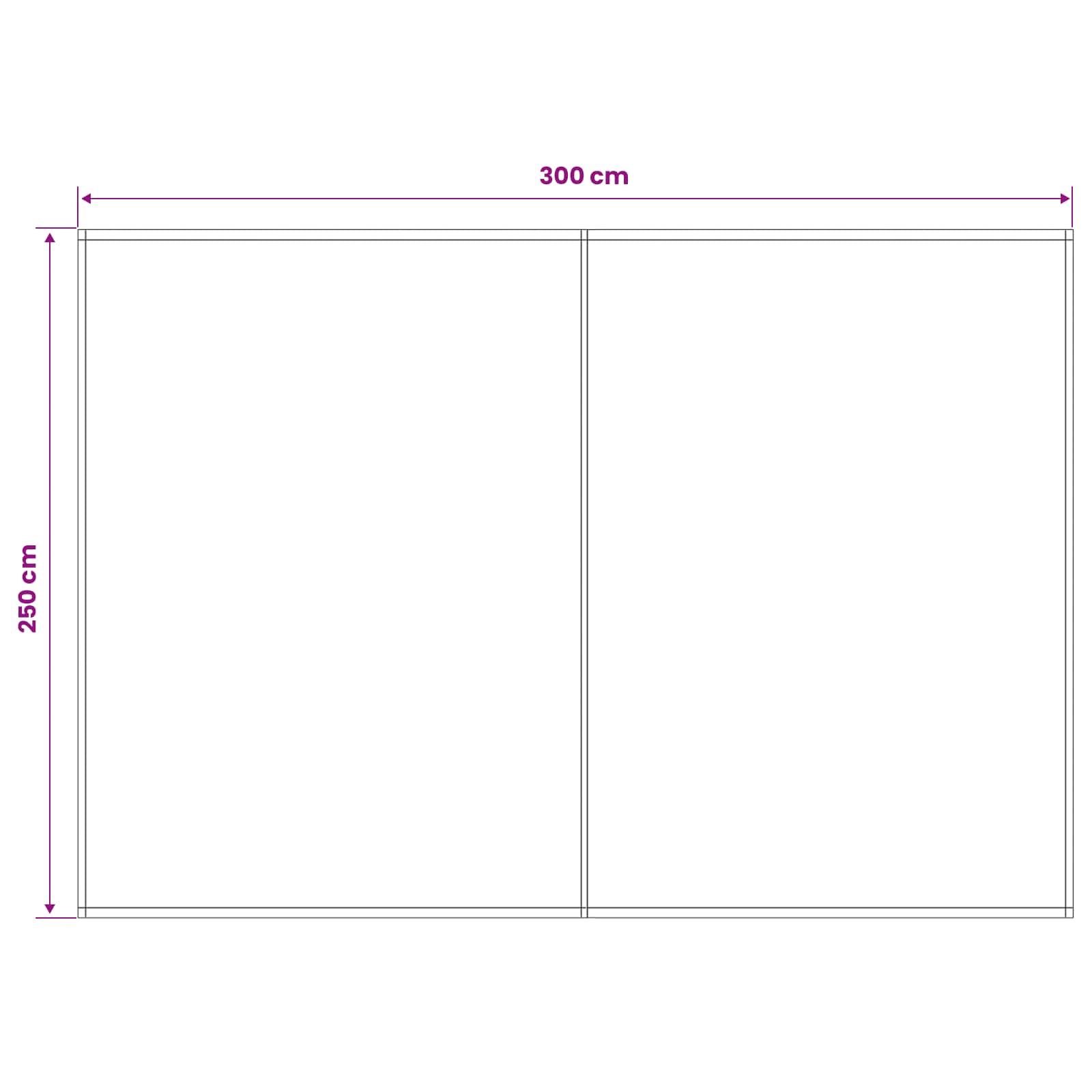 Telo di ricambio per tenda da sole Crema 300 x 250 cm