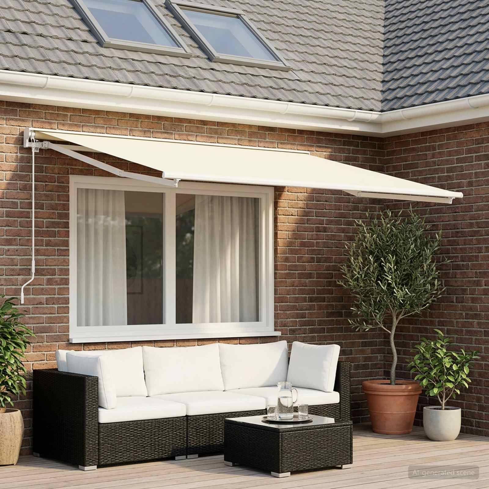 Telo di ricambio per tenda da sole Crema 600 × 300 cm
