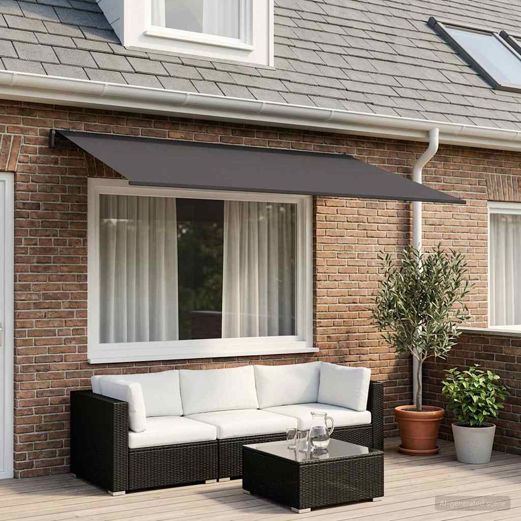 Telo di ricambio per tenda da sole Antracite 450 × 300 cm
