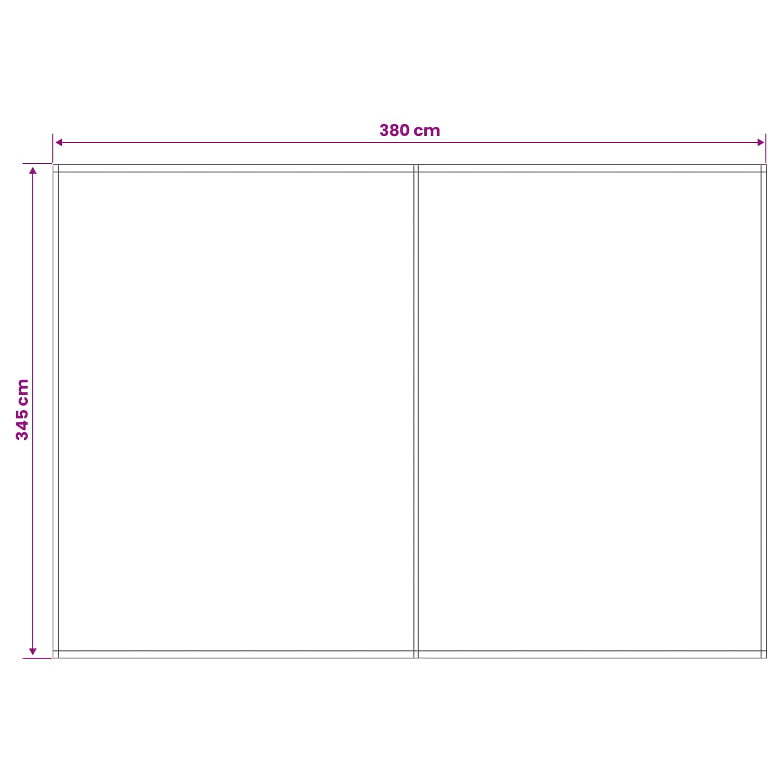 Telo di ricambio per tenda da sole Blu e Arancione 400 × 350 cm