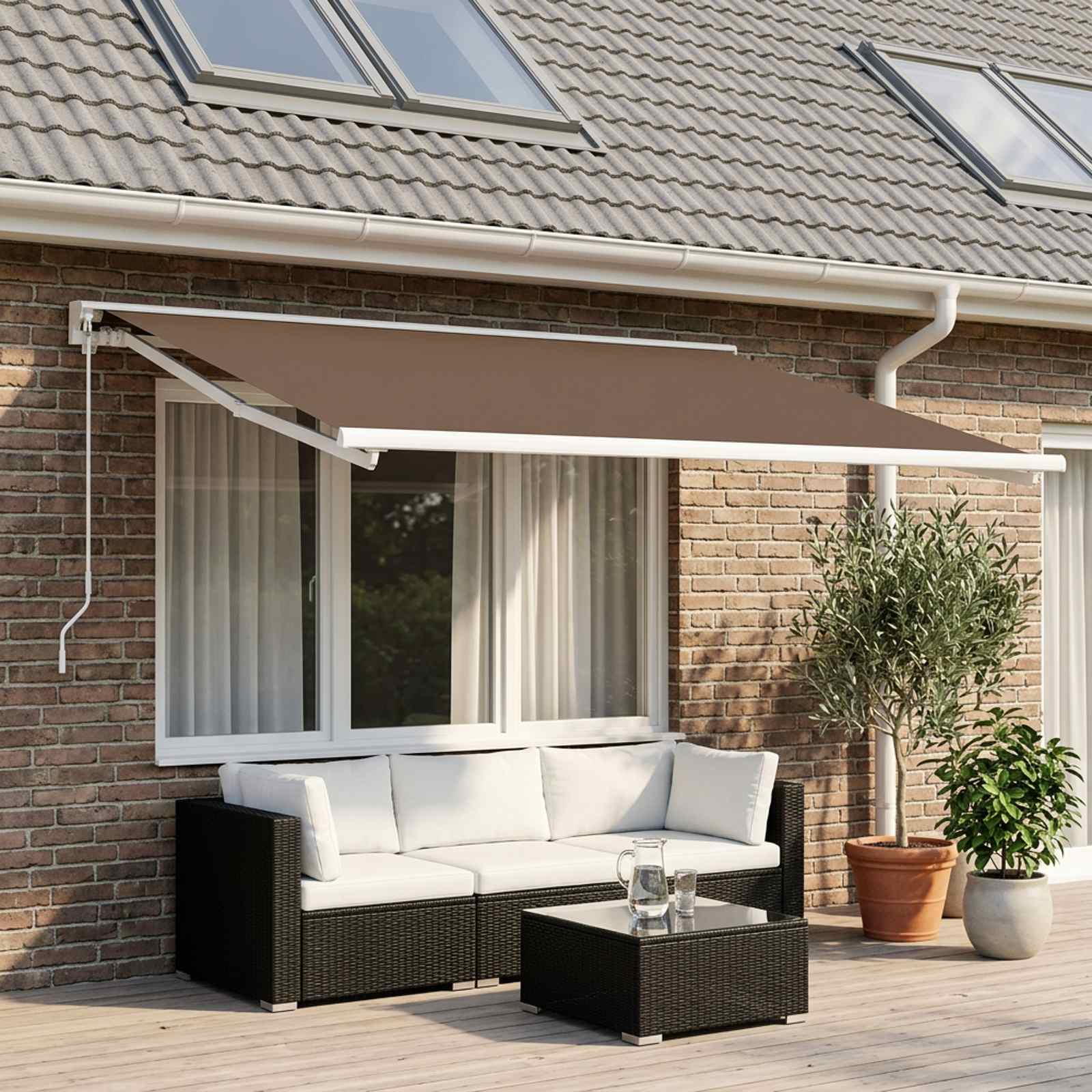 Telo di ricambio per tenda da sole Beige 300 x 250 cm