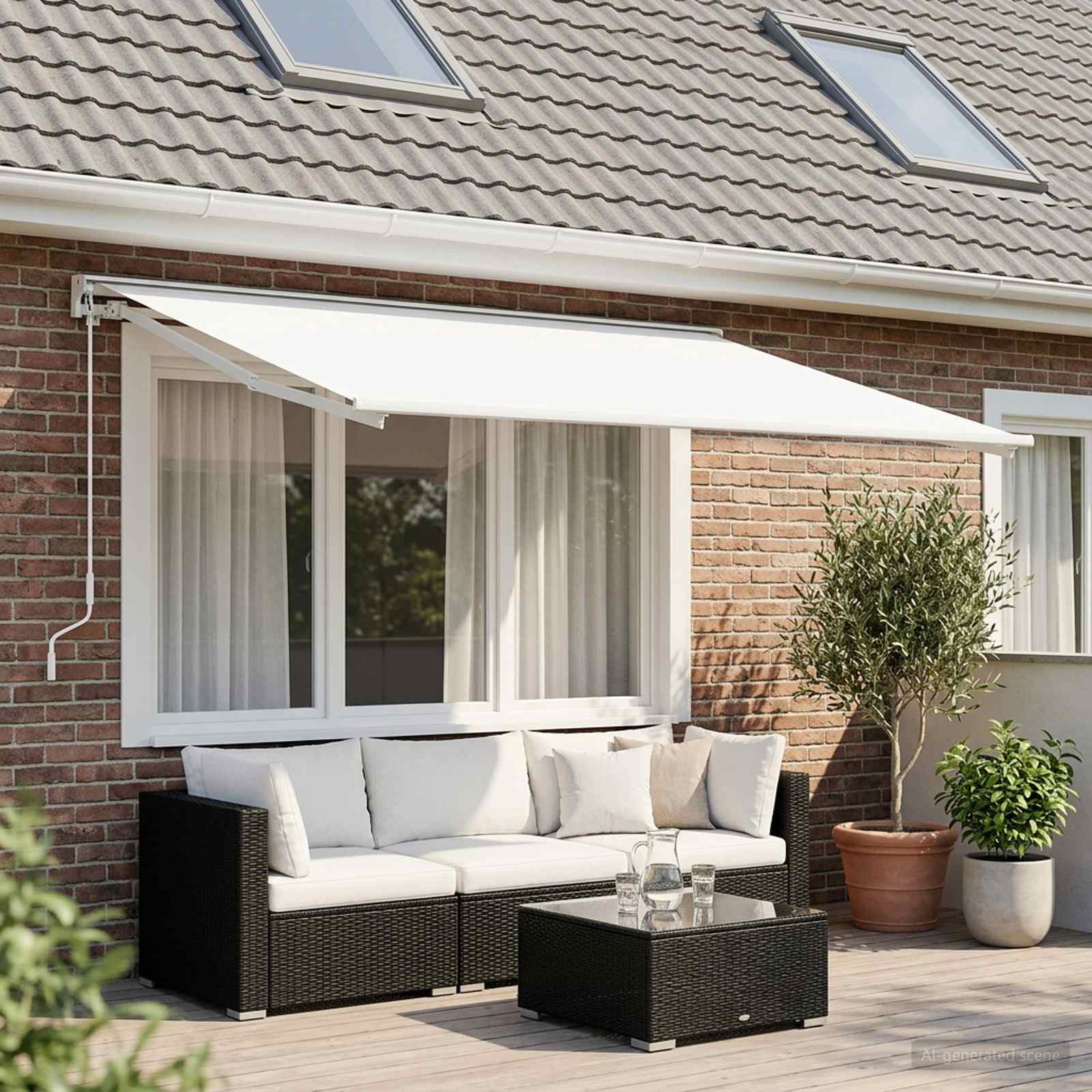 Telo di ricambio per tenda da sole Bianco 350 x 250 cm
