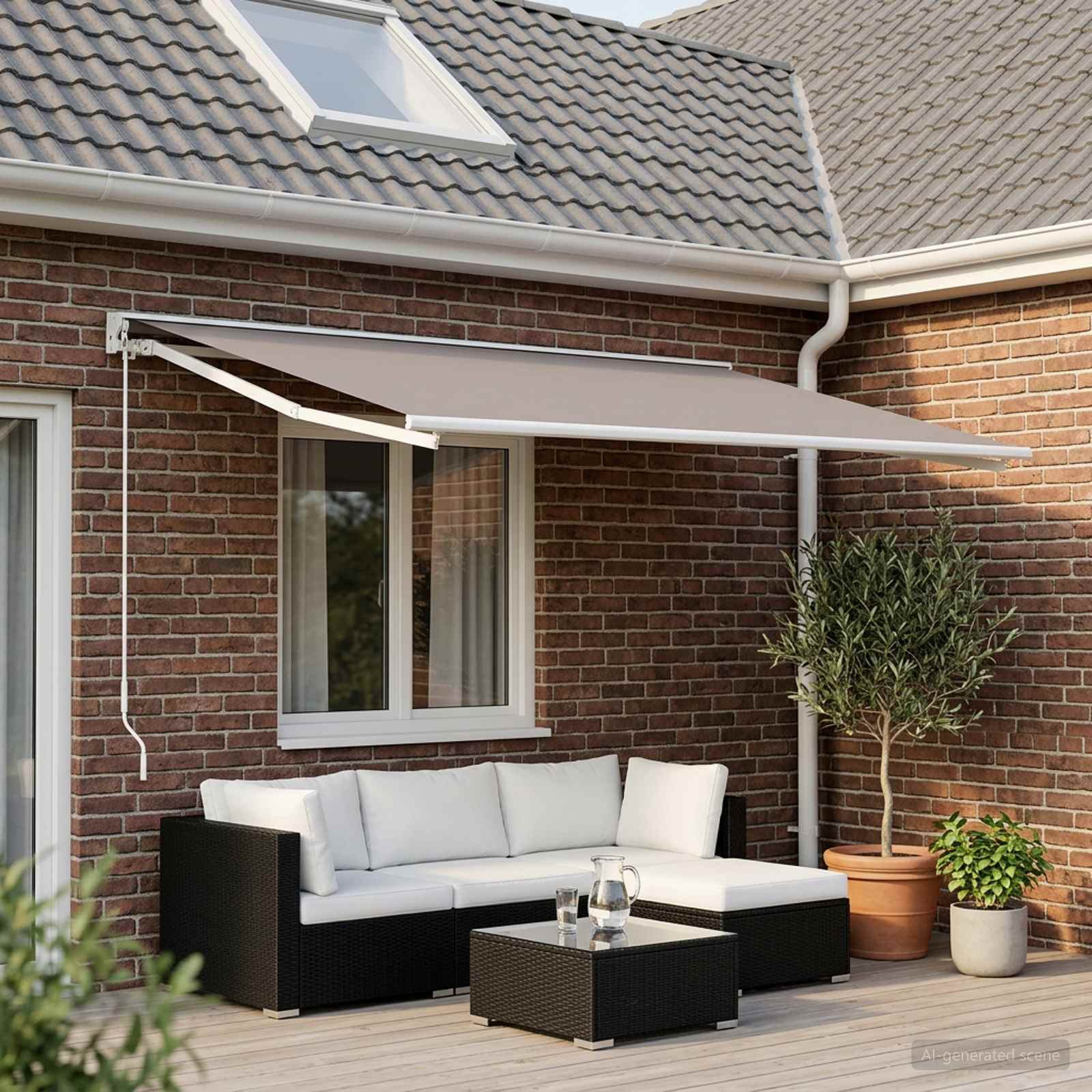 Telo di ricambio per tenda da sole Grigio Chiaro 600 × 350 cm