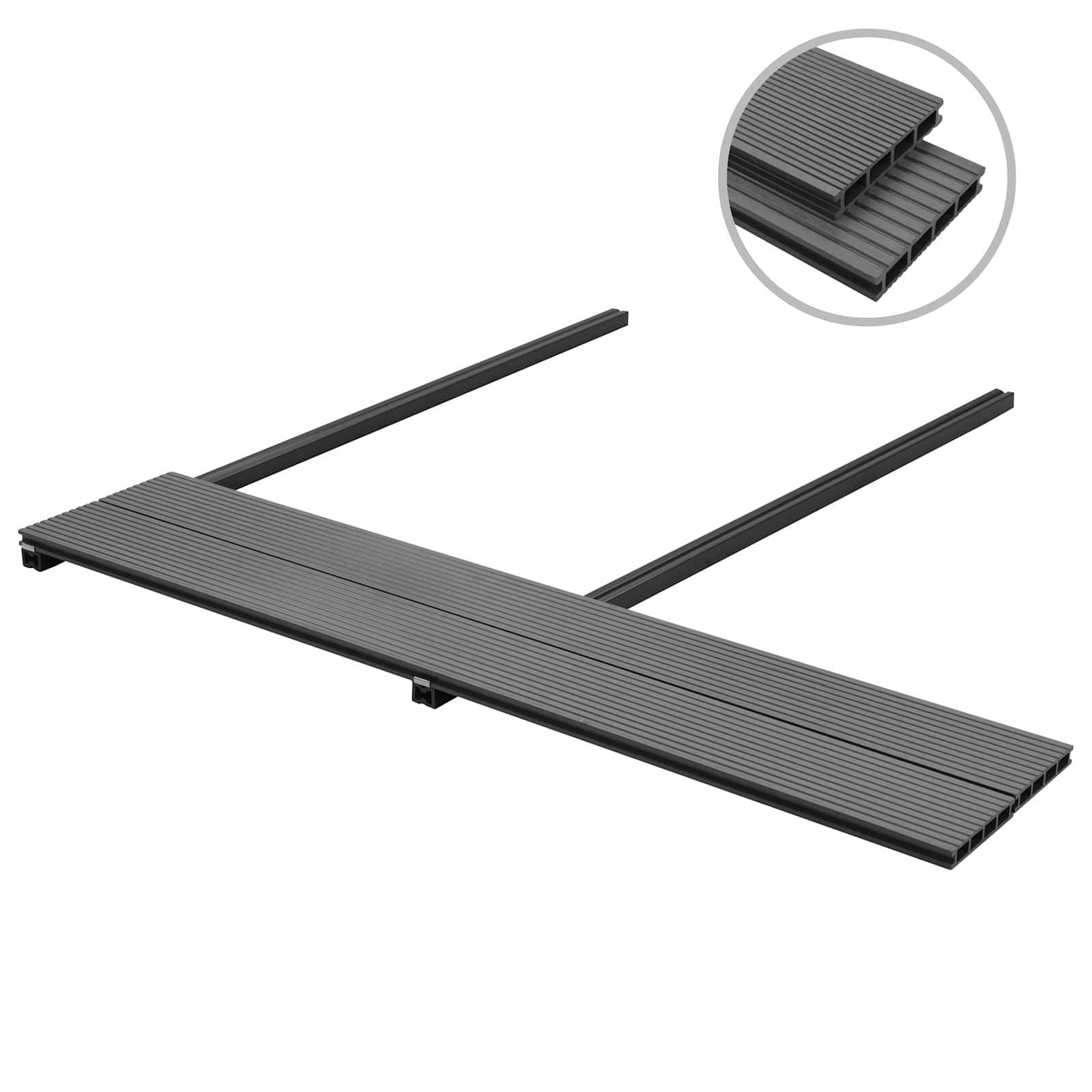 Pavimento da Deck 60 pz Grigio WPC