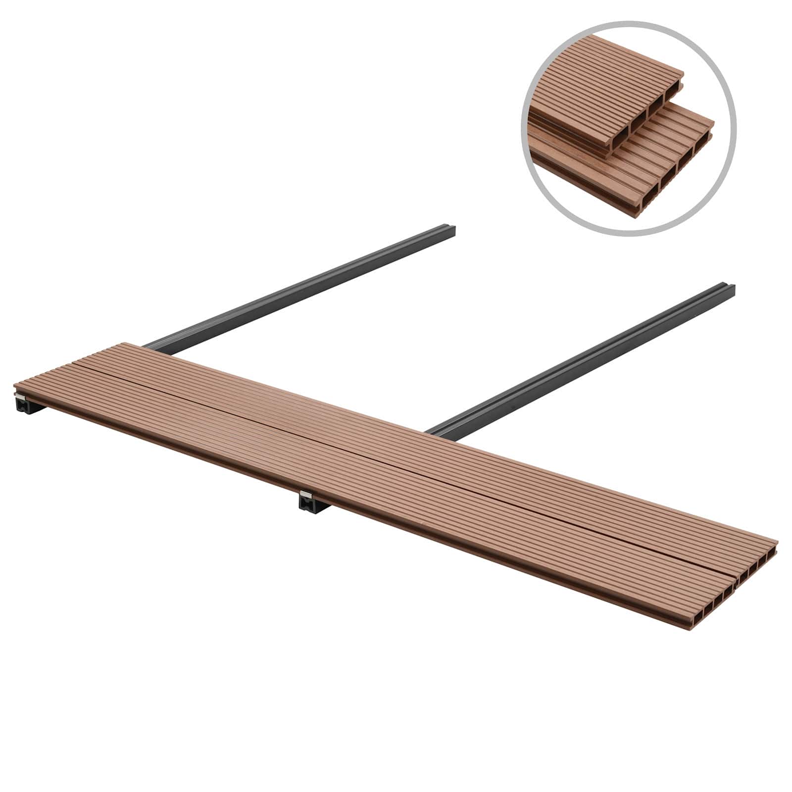 Pavimento da Deck 120 pz Marrone WPC