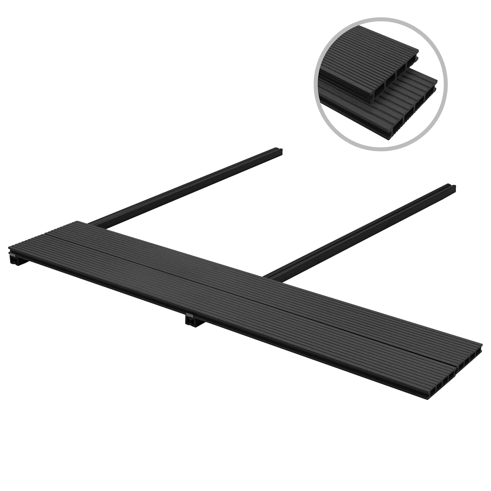 Pavimento da Deck 30 pz Nero WPC