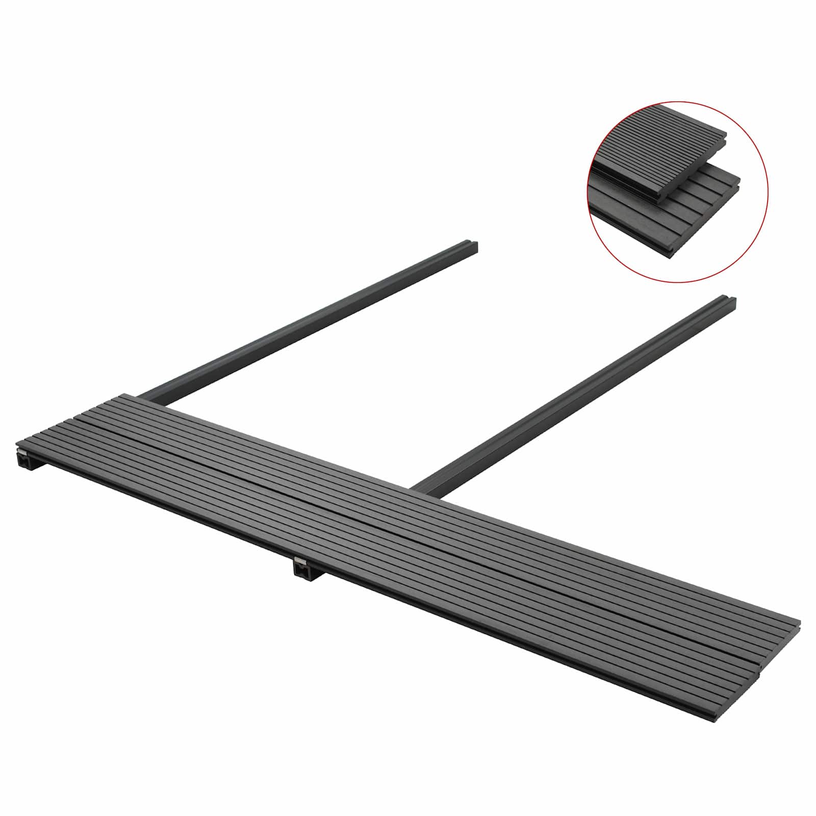 Pavimento da Deck 90 pz Grigio WPC