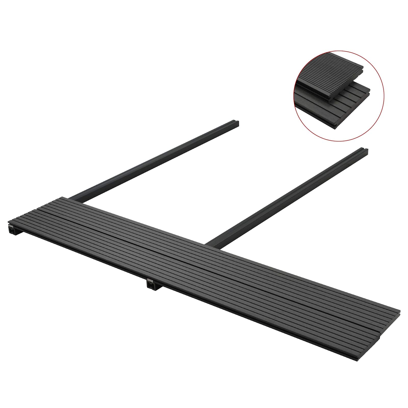 Pavimento da Deck 30 pz Nero WPC