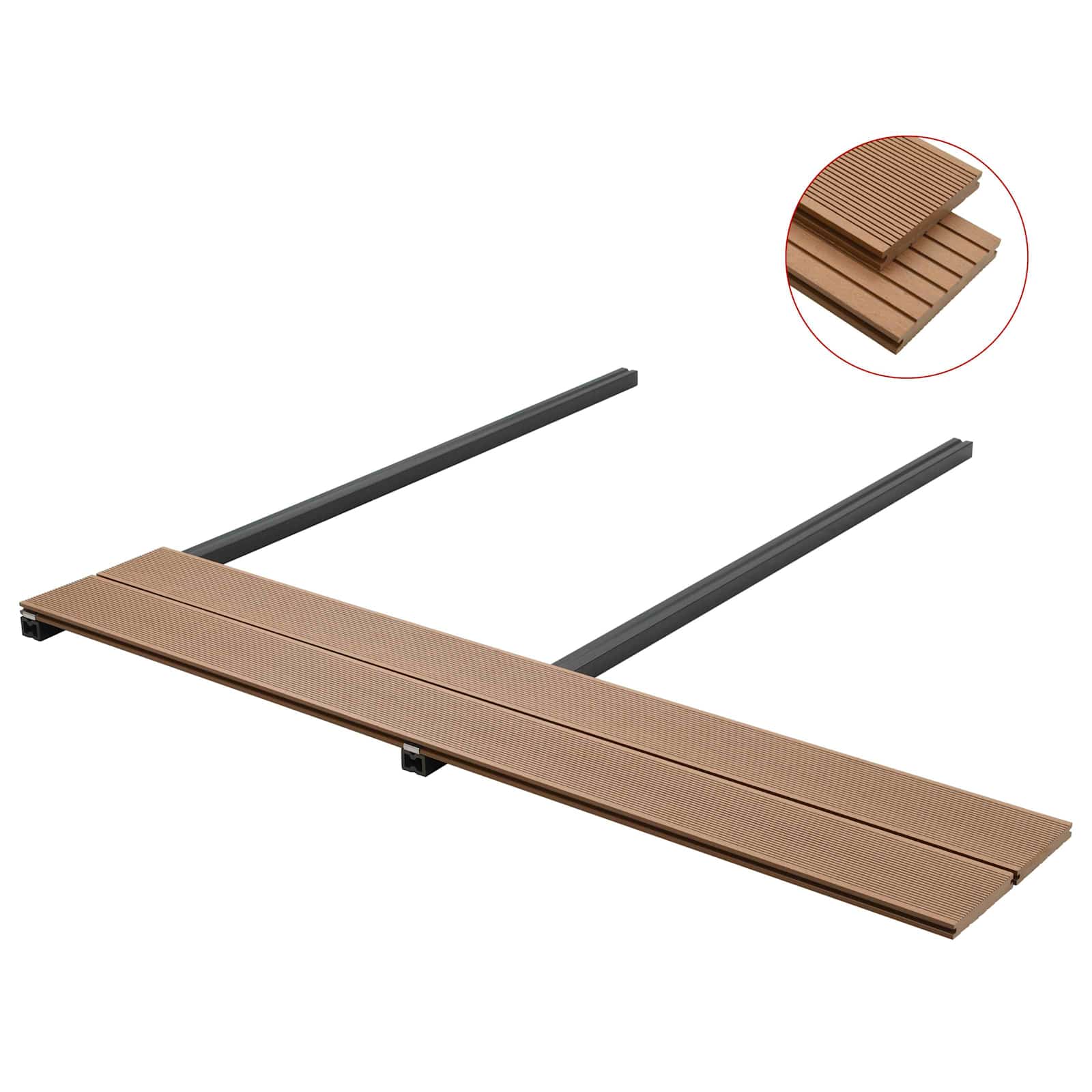 Pavimento da Deck 78 pz Teak riciclato WPC