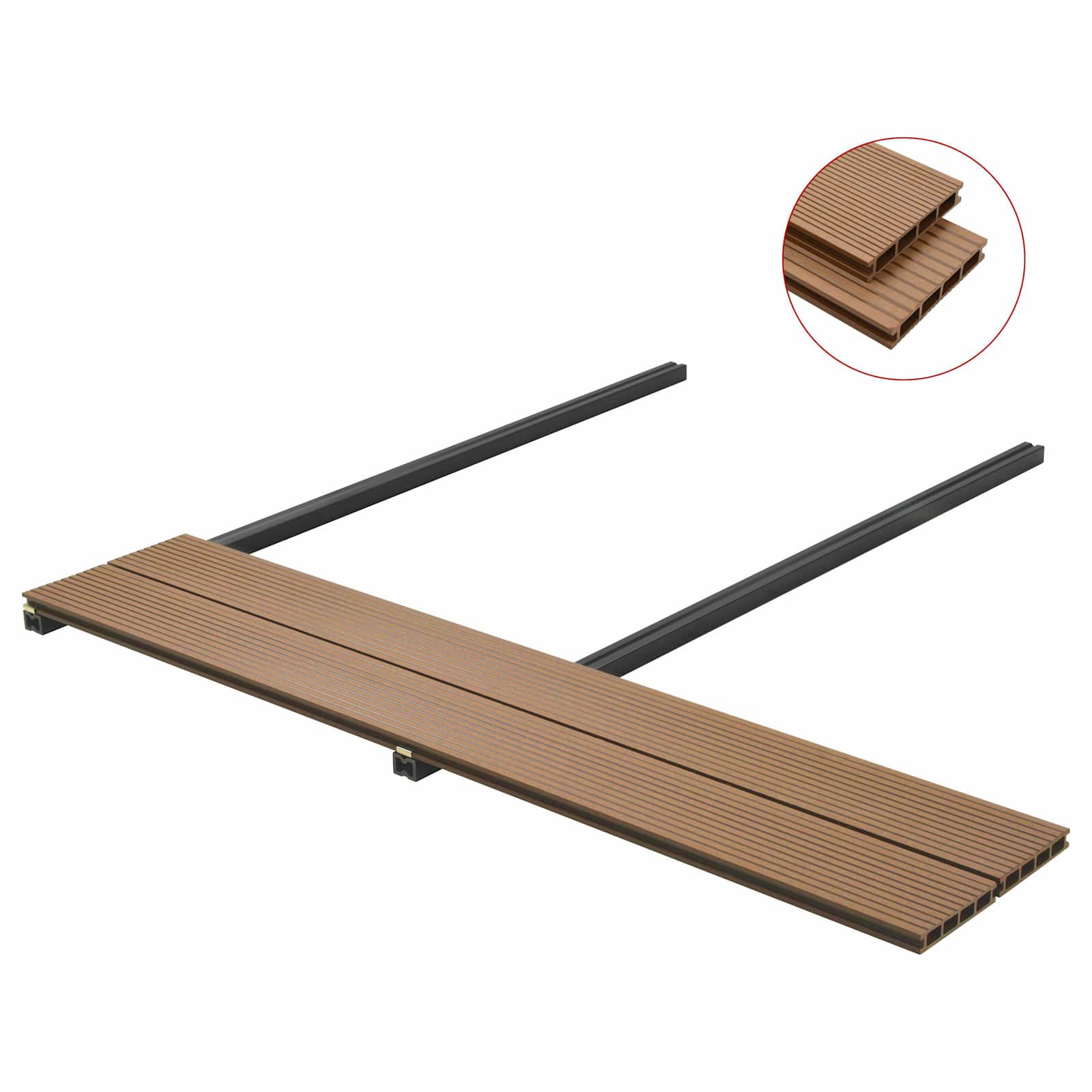 Pavimento da Deck 120 pz Colore Teak WPC