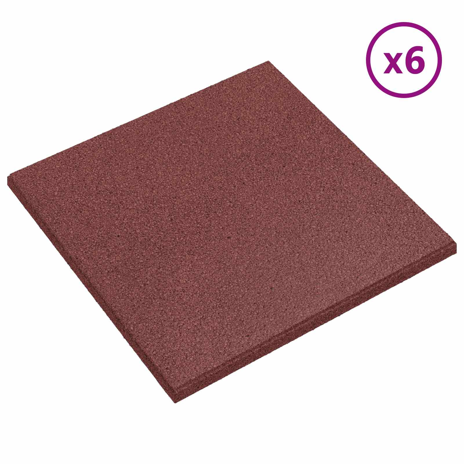 Piastrelle per Protezione dalle Cadute 12 pz Rosso 50 x 50 cm