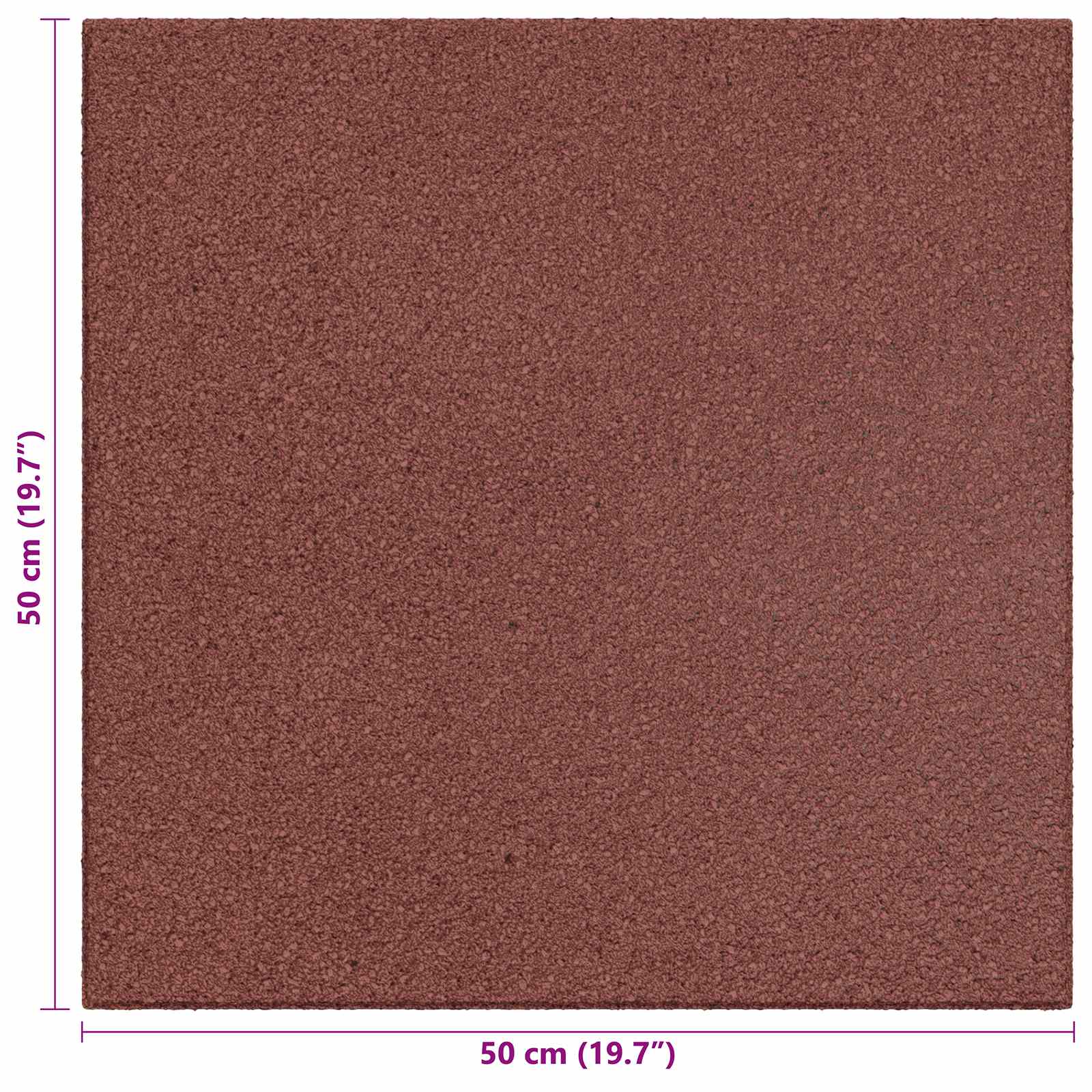 Piastrelle per Protezione dalle Cadute 12 pz Rosso 50 x 50 cm