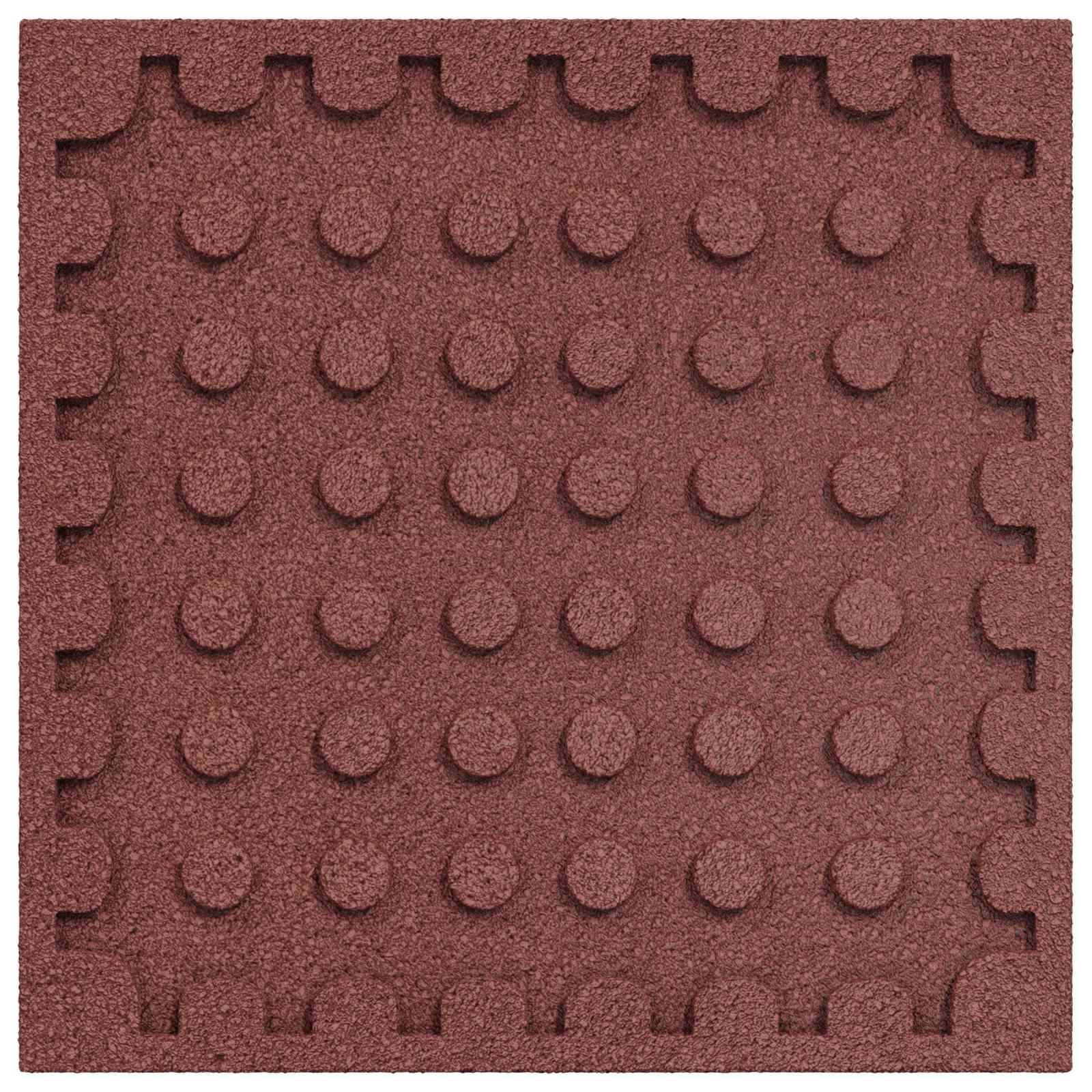 Piastrelle per Protezione dalle Cadute 24 pz Rosso 50 x 50 cm