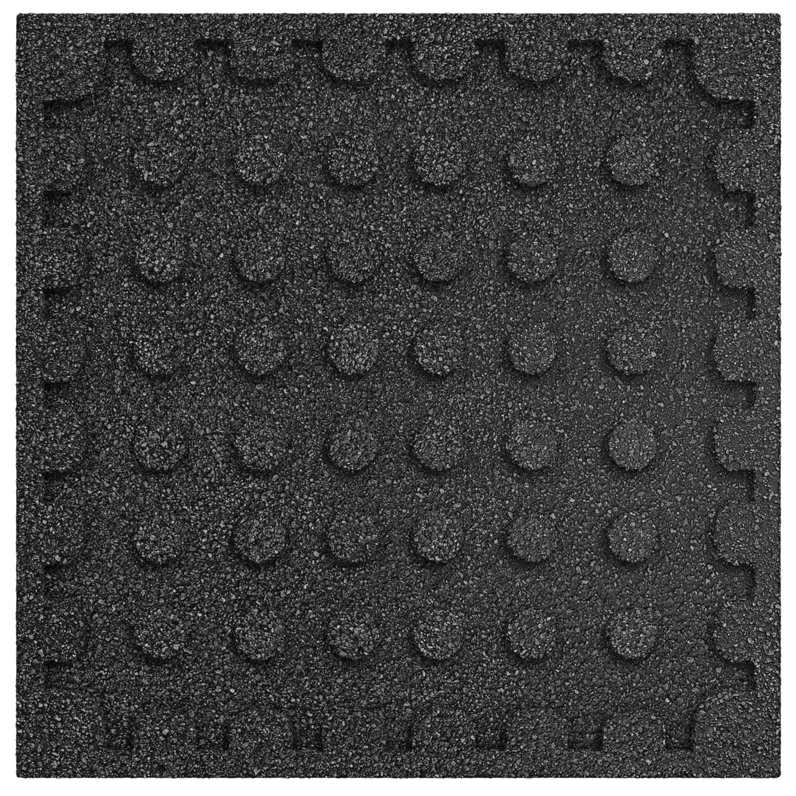 Piastrelle per Protezione dalle Cadute 12 pz Nero 50 x 50 cm