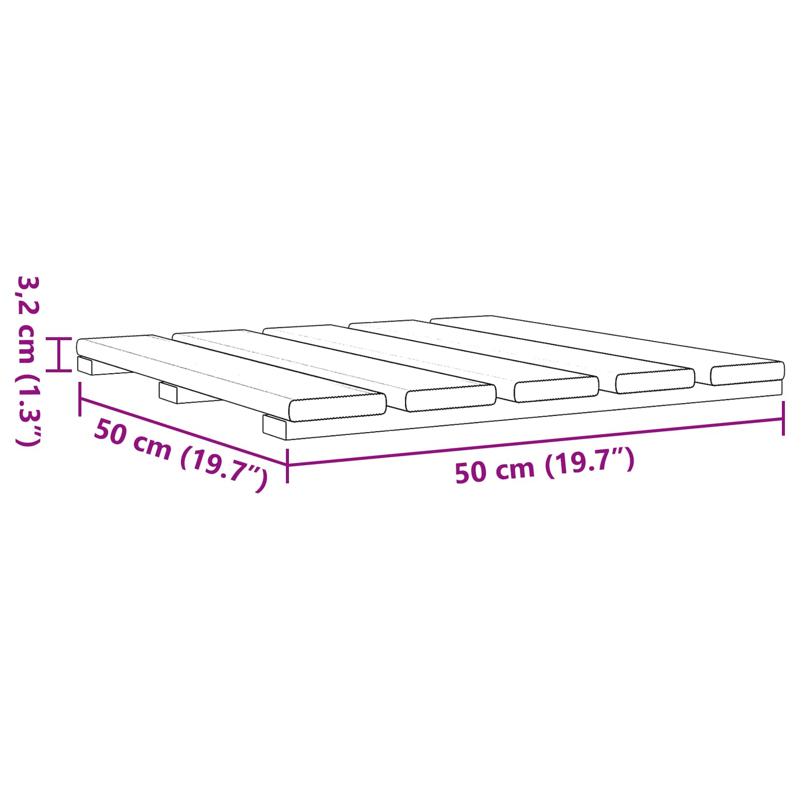 Piastrella per Decking 12 pz Verde 50 x 50 cm