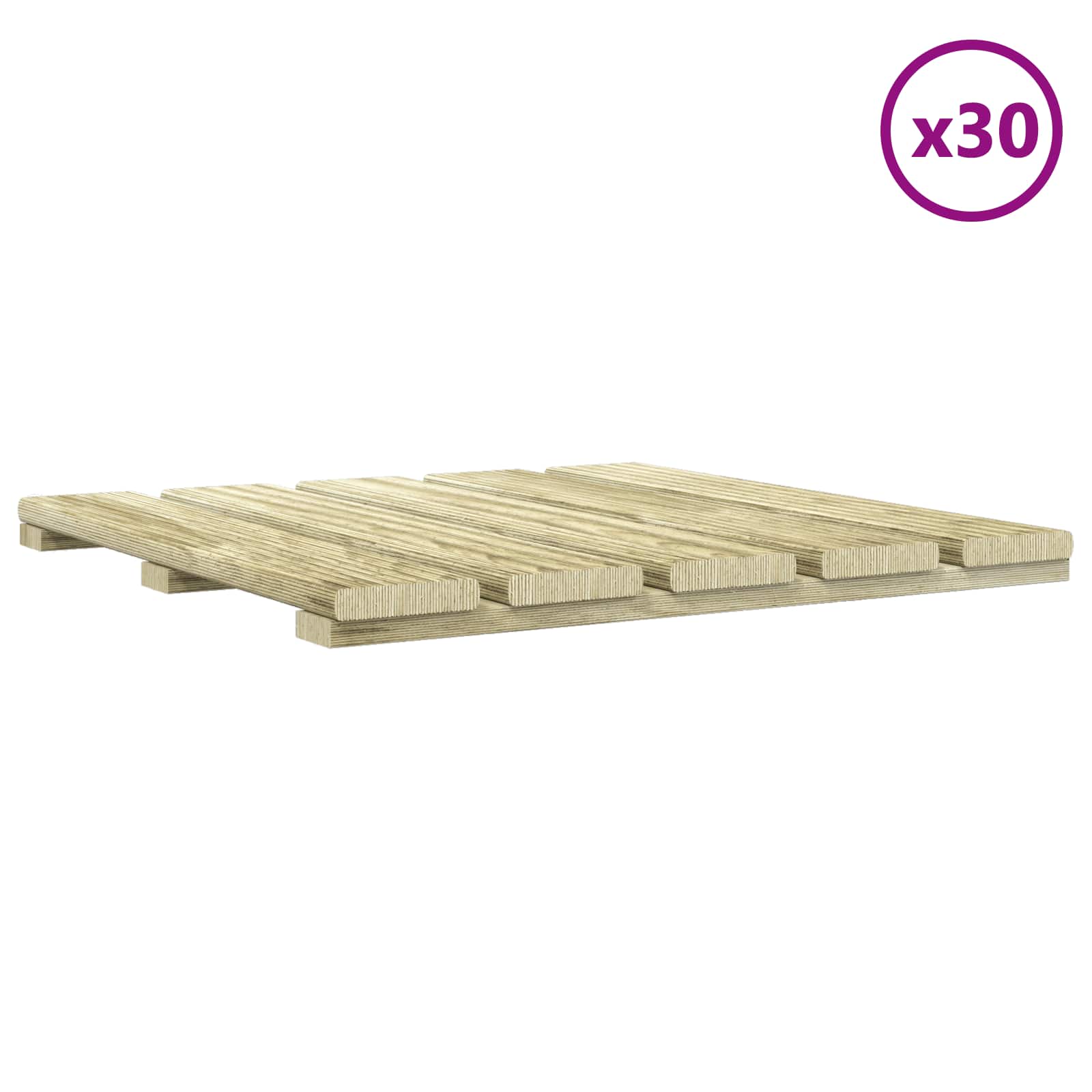 Piastrella per Decking 30 pz Verde 50 x 50 cm
