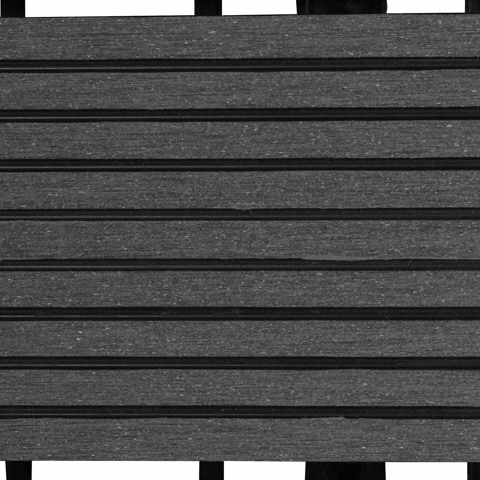 Piastrella per Decking 22 pz Grigio 30 x 30 cm WPC