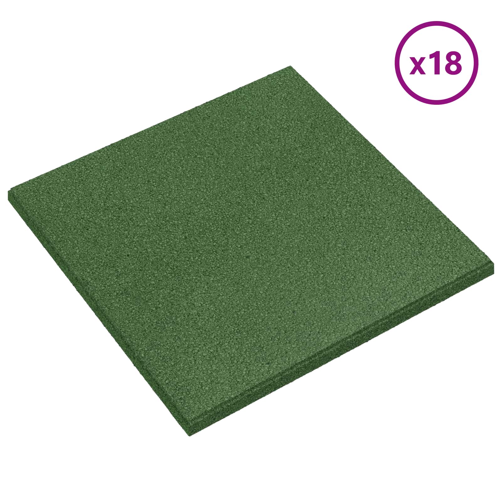 Piastrelle per Protezione dalle Cadute 18 pz Verde 50 x 50 cm
