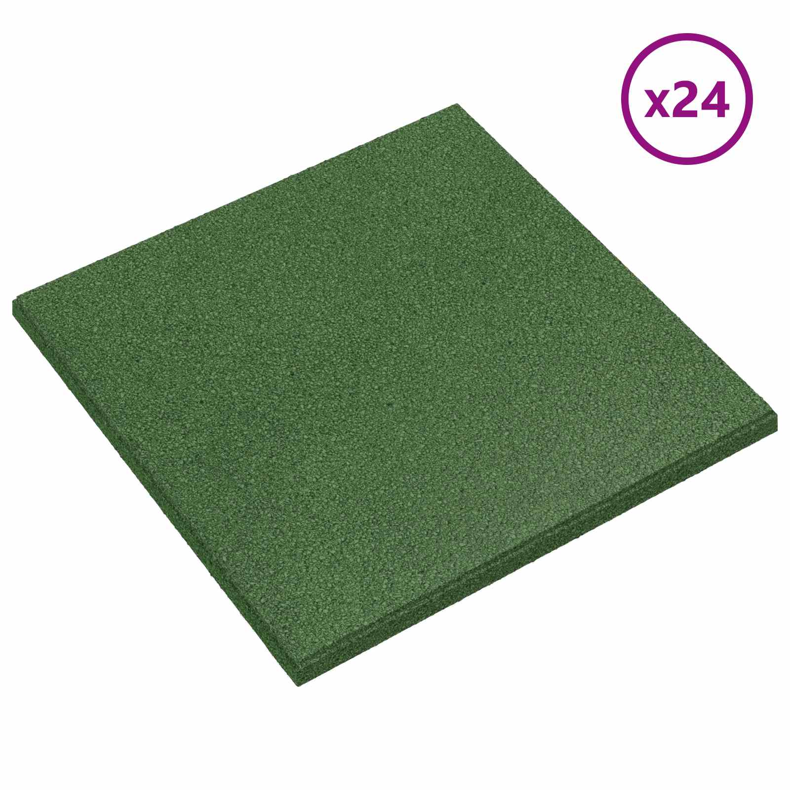 Piastrelle per Protezione dalle Cadute 24 pz Verde 50 x 50 cm
