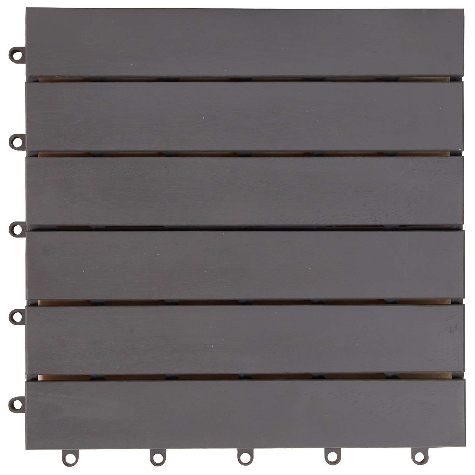 Piastrella per Decking 20 pz Grigio 30 x 30 cm Legno di Acacia