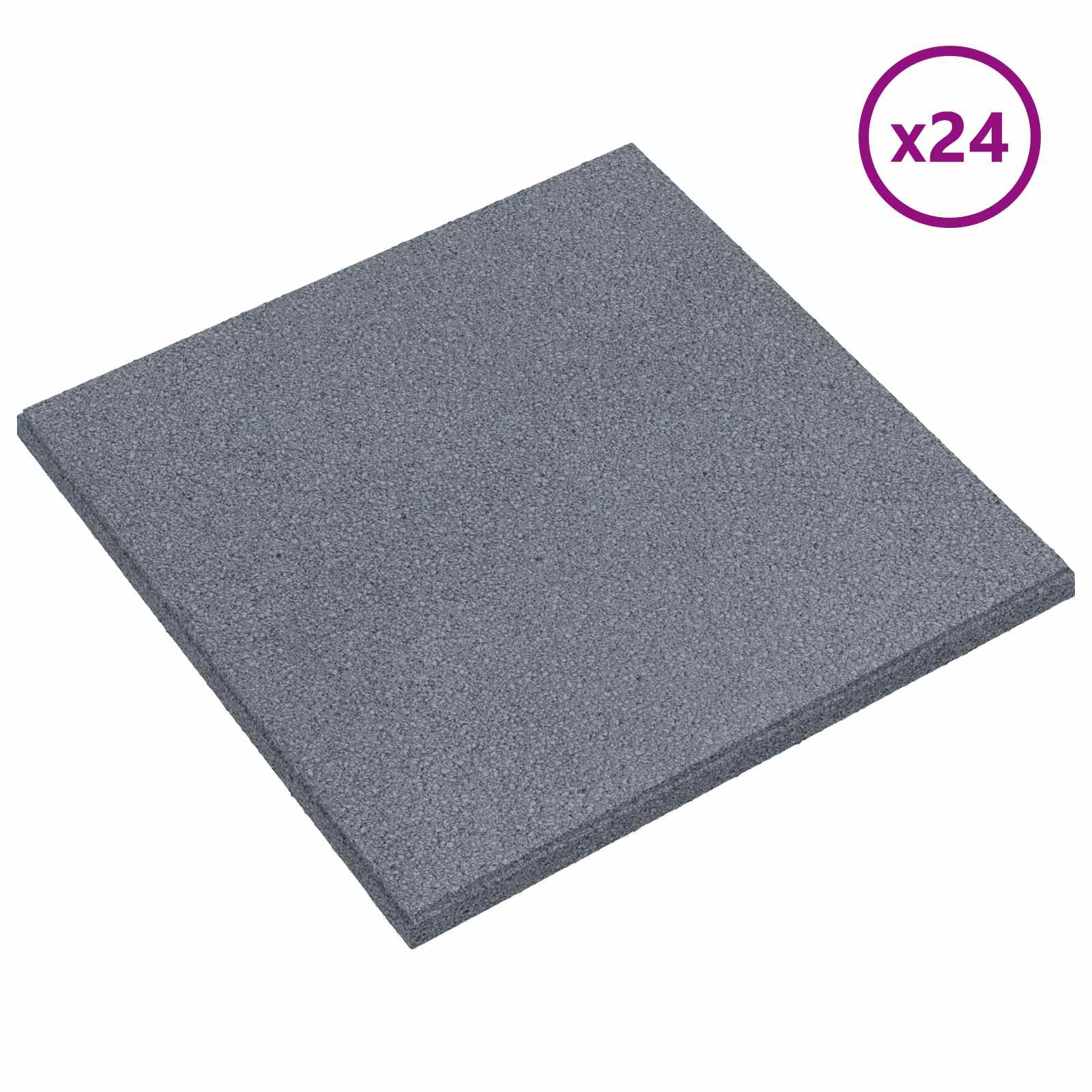 Piastrelle per Protezione dalle Cadute 24 pz Grigio 50 x 50 cm
